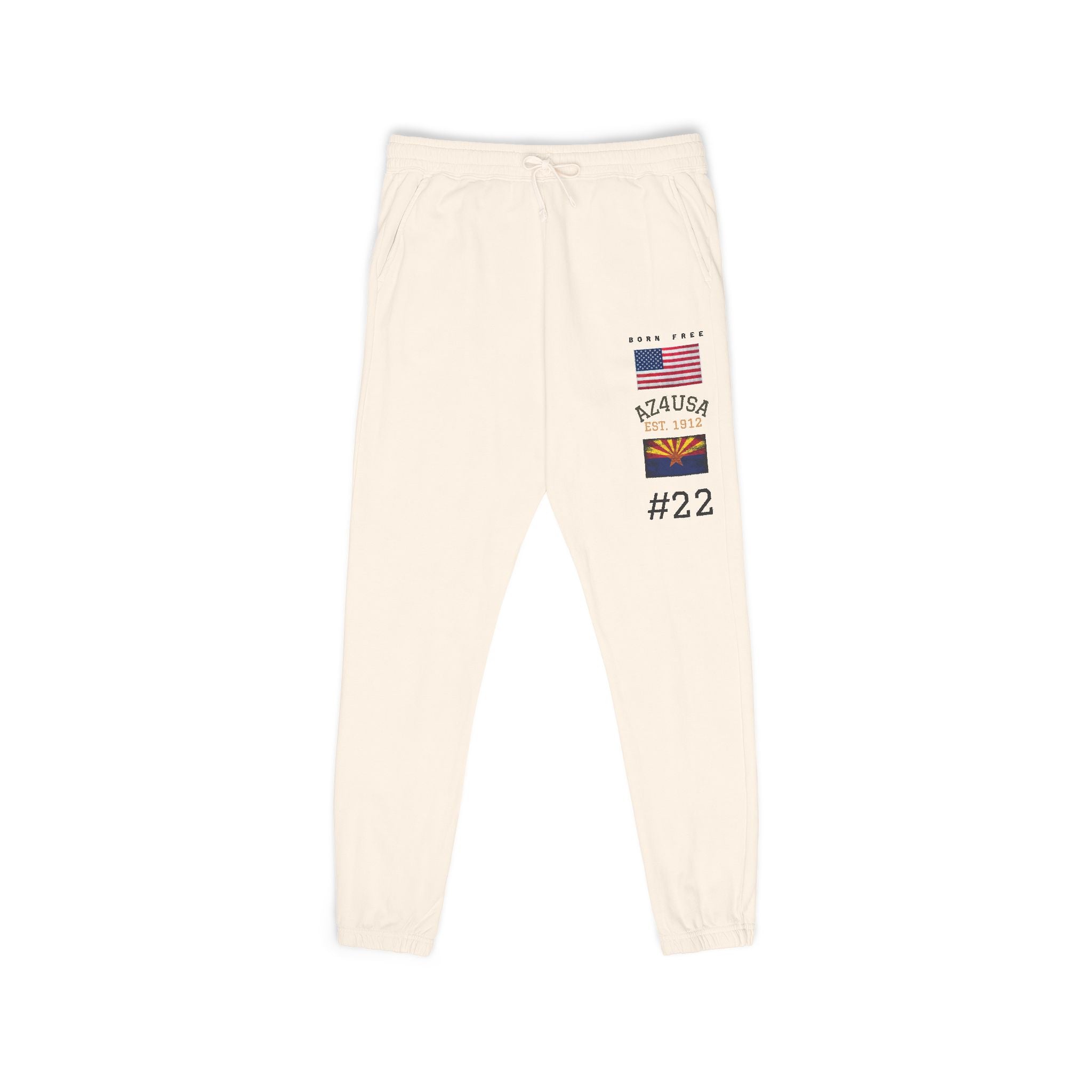 Patriotic Desert Flag Sweatpants — 'God Bless America' Graphic Joggers
