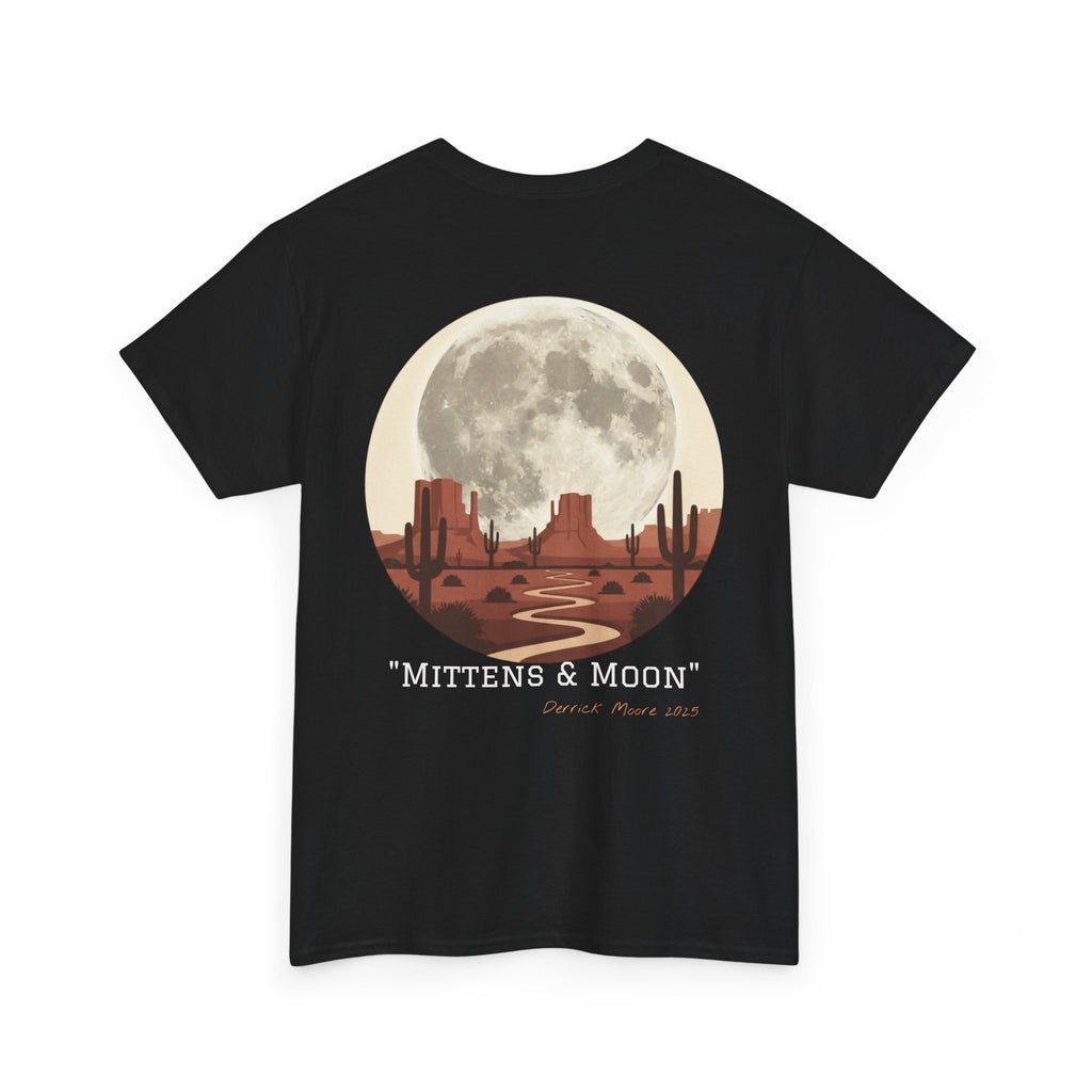 "Mittens & Moon" Graphic Tee--Moonrise Desert T‑Shirt