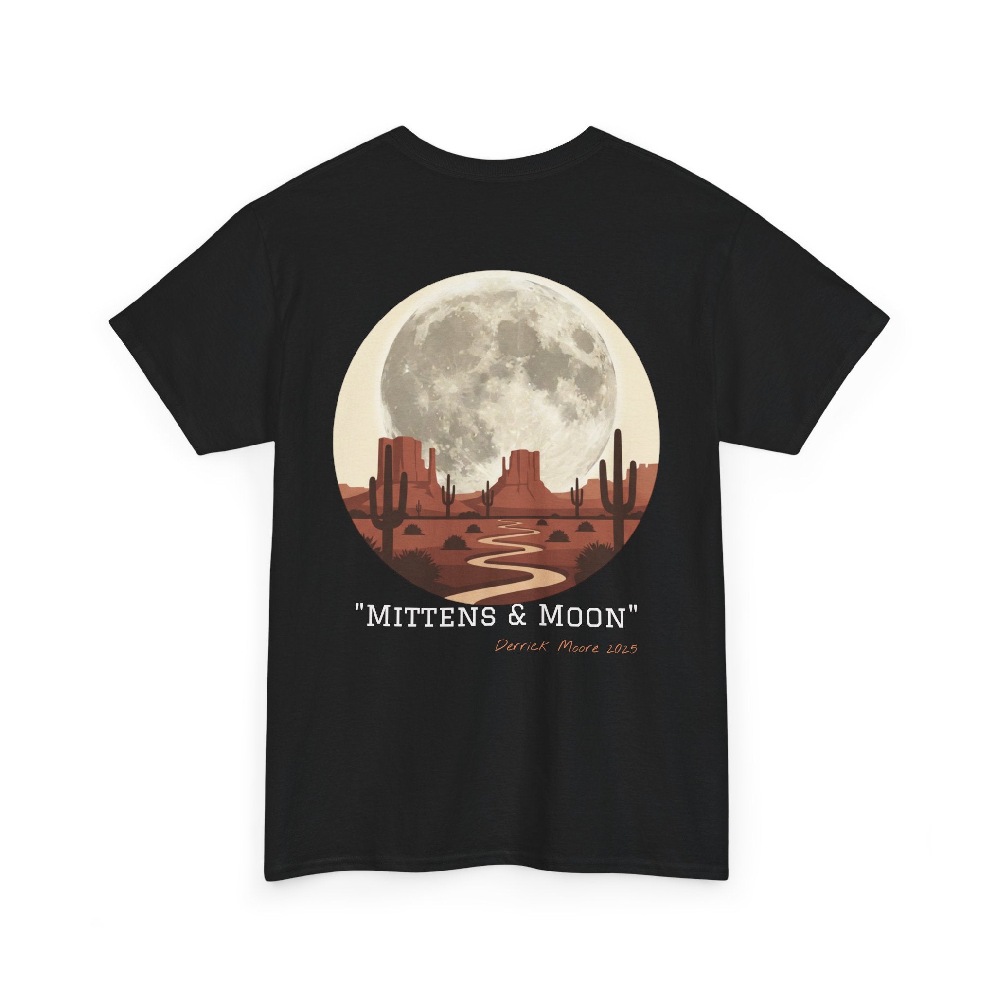 "Mittens & Moon" Graphic Tee--Moonrise Desert T‑Shirt