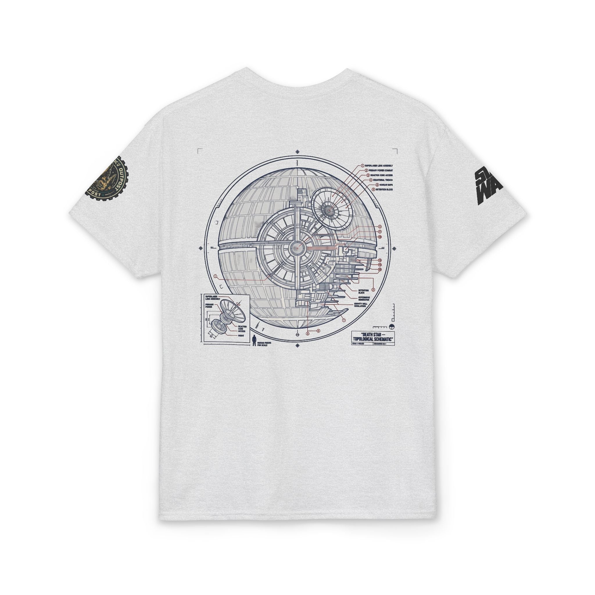 The Death Star Blueprint T-Shirt — 'Crew' Starship Schematic Tee