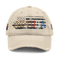AZ4USA Distressed Dad Hat — Embroidered 'AZ4USA Baseball Cap with Flag