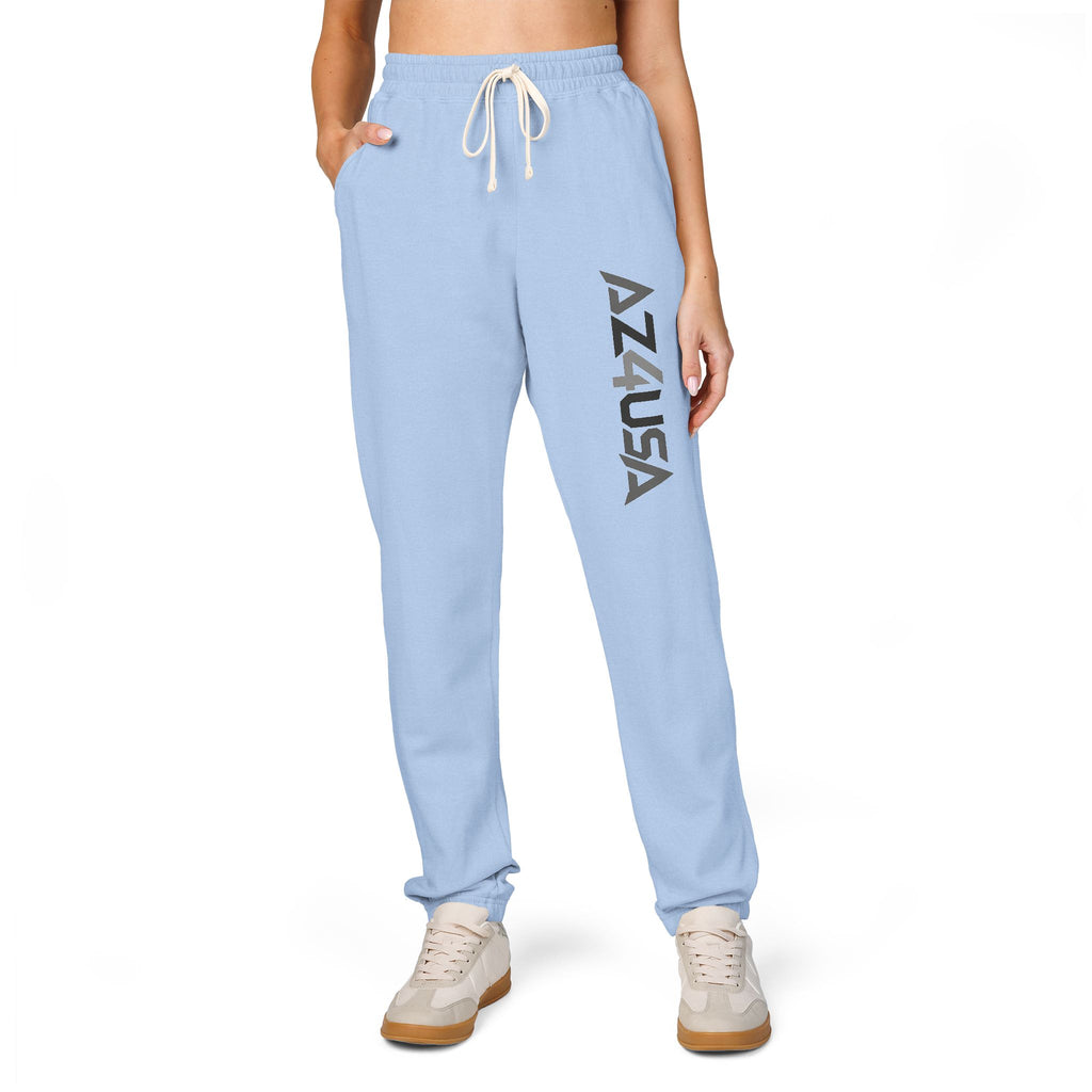 ZAVA Vertical Logo Sweatpants — Garment-Dyed Fleece Joggers