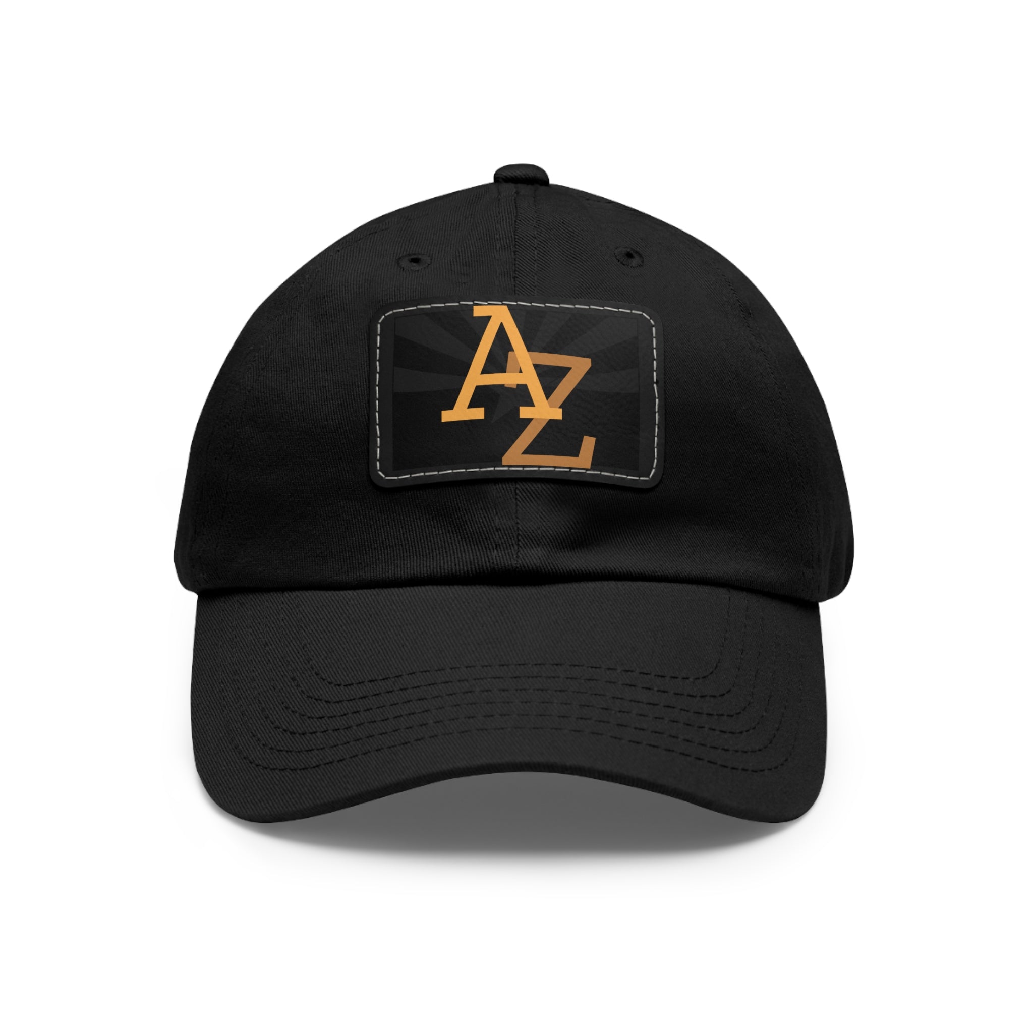 Leather Patch Dad Hat — AZ Monogram Patch Cap