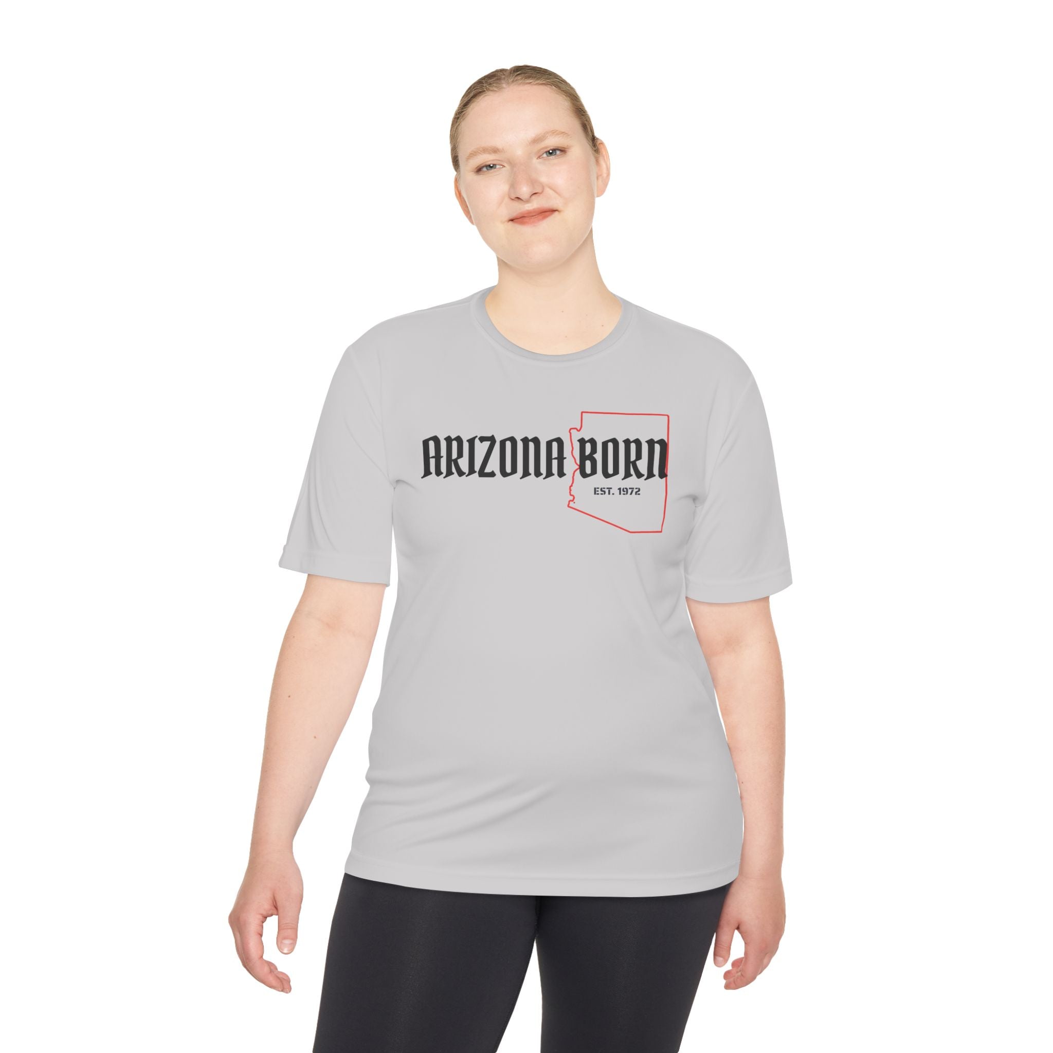Arizona Born Tee — State Outline & Retro Flag Graphic Moisture-Wicking Shirt