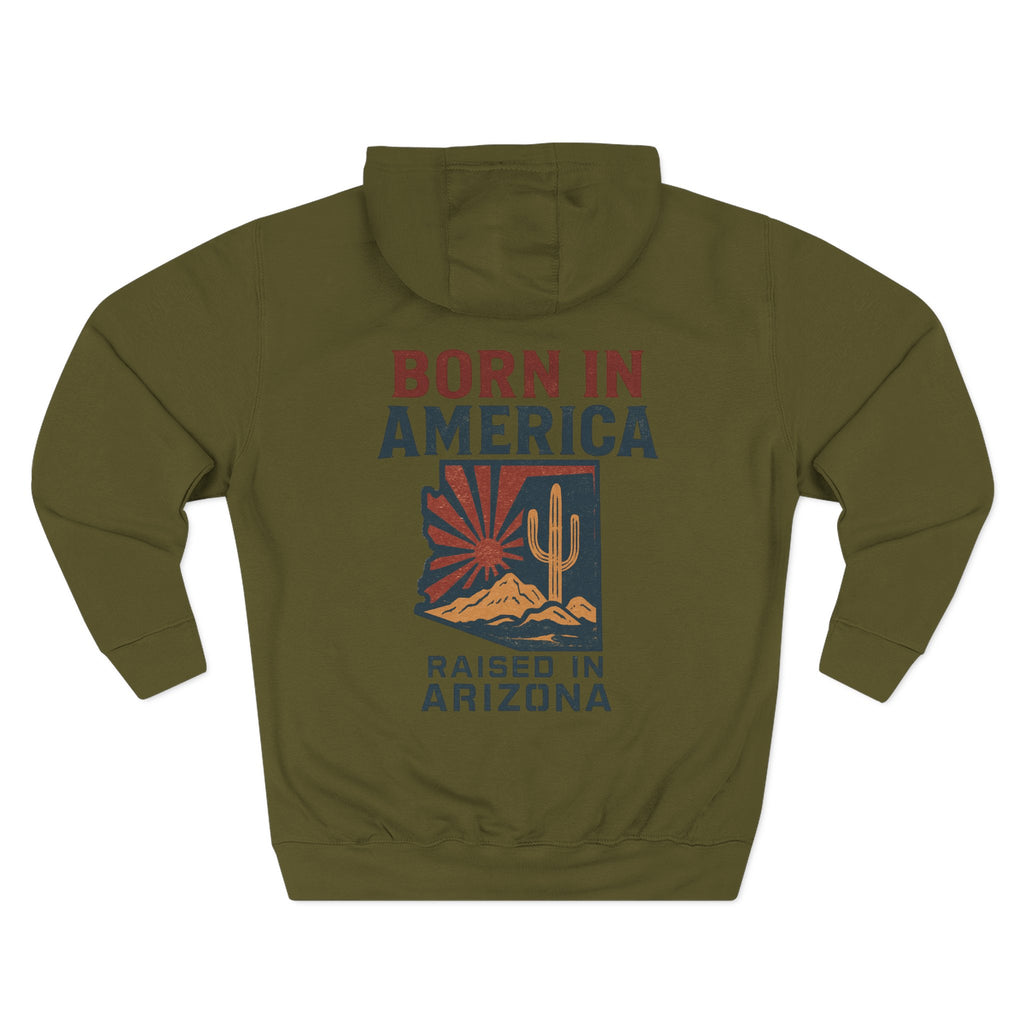 Arizona Pride Fleece Hoodie, Cozy Sweatshirt, Travel Gift, Patriot Apparel, American Southwest Style