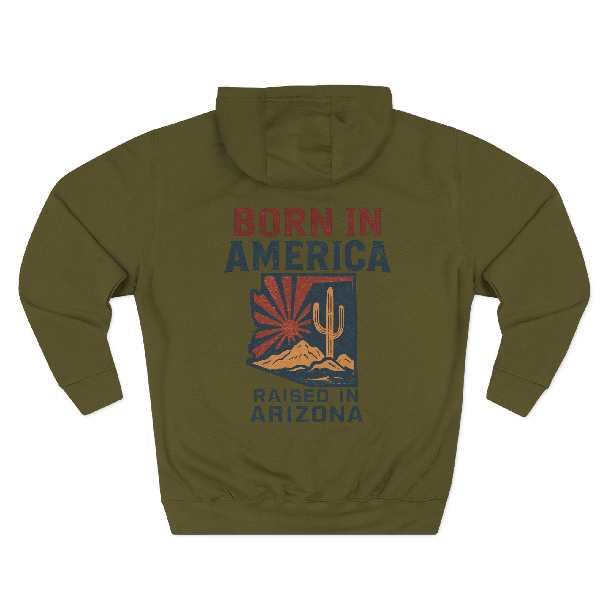 Arizona Pride Fleece Hoodie, Cozy Sweatshirt, Travel Gift, Patriot Apparel, American Southwest Style