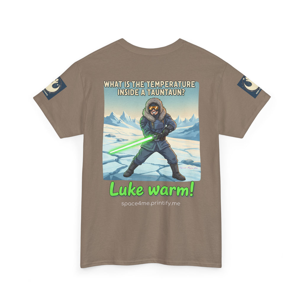 Luke Warm! Star Wars Luke Skywalker Tauntaun Joke T-Shirt Rebel Alliance