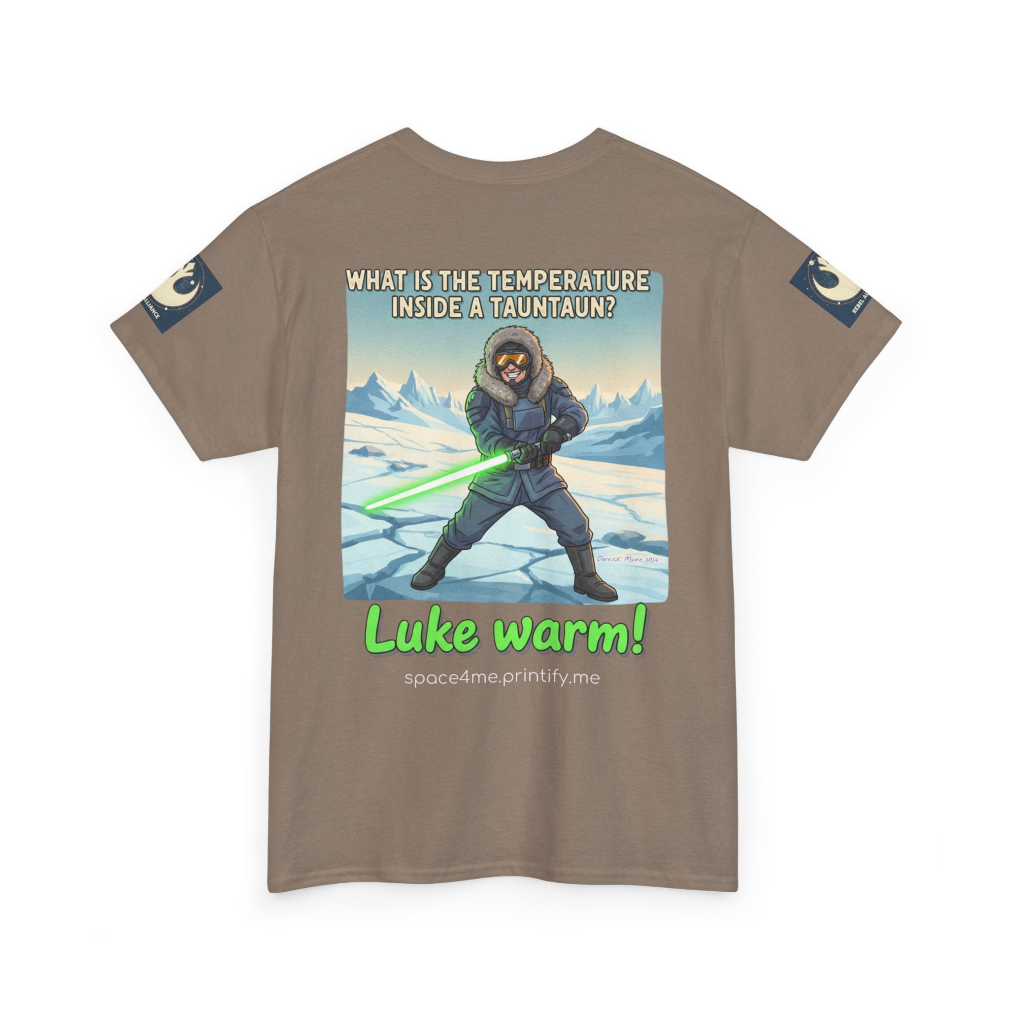 Luke Warm! Star Wars Luke Skywalker Tauntaun Joke T-Shirt Rebel Alliance