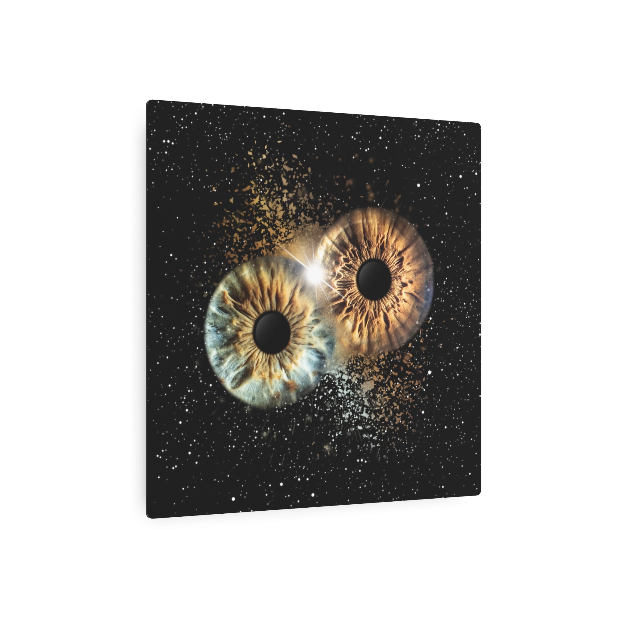 Iridescent Eye Metal Art Sign — Cosmic Iris Wall Decor
