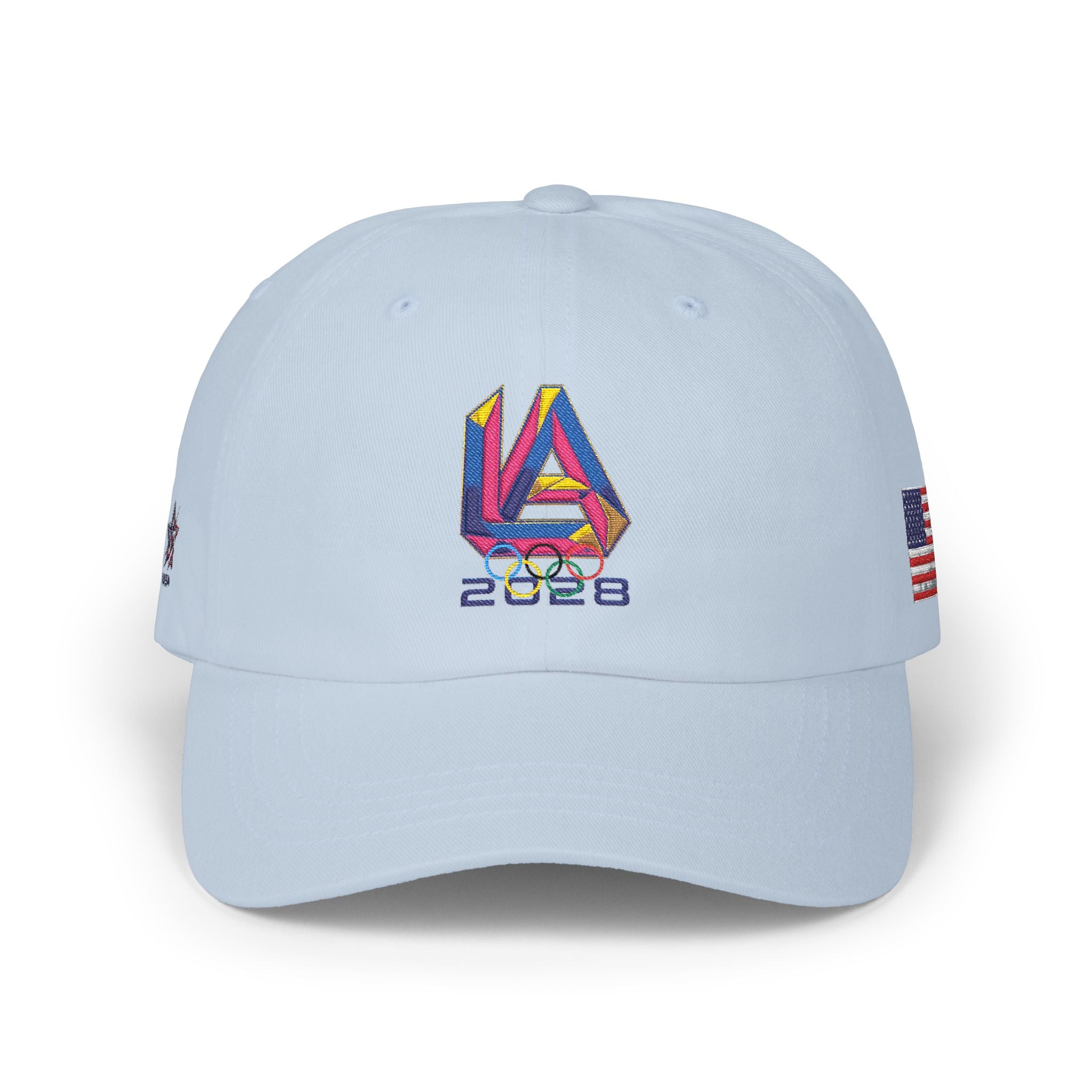2028 VA Dad Cap – Retro Multicolor Embroidered Baseball Hat with American Flag