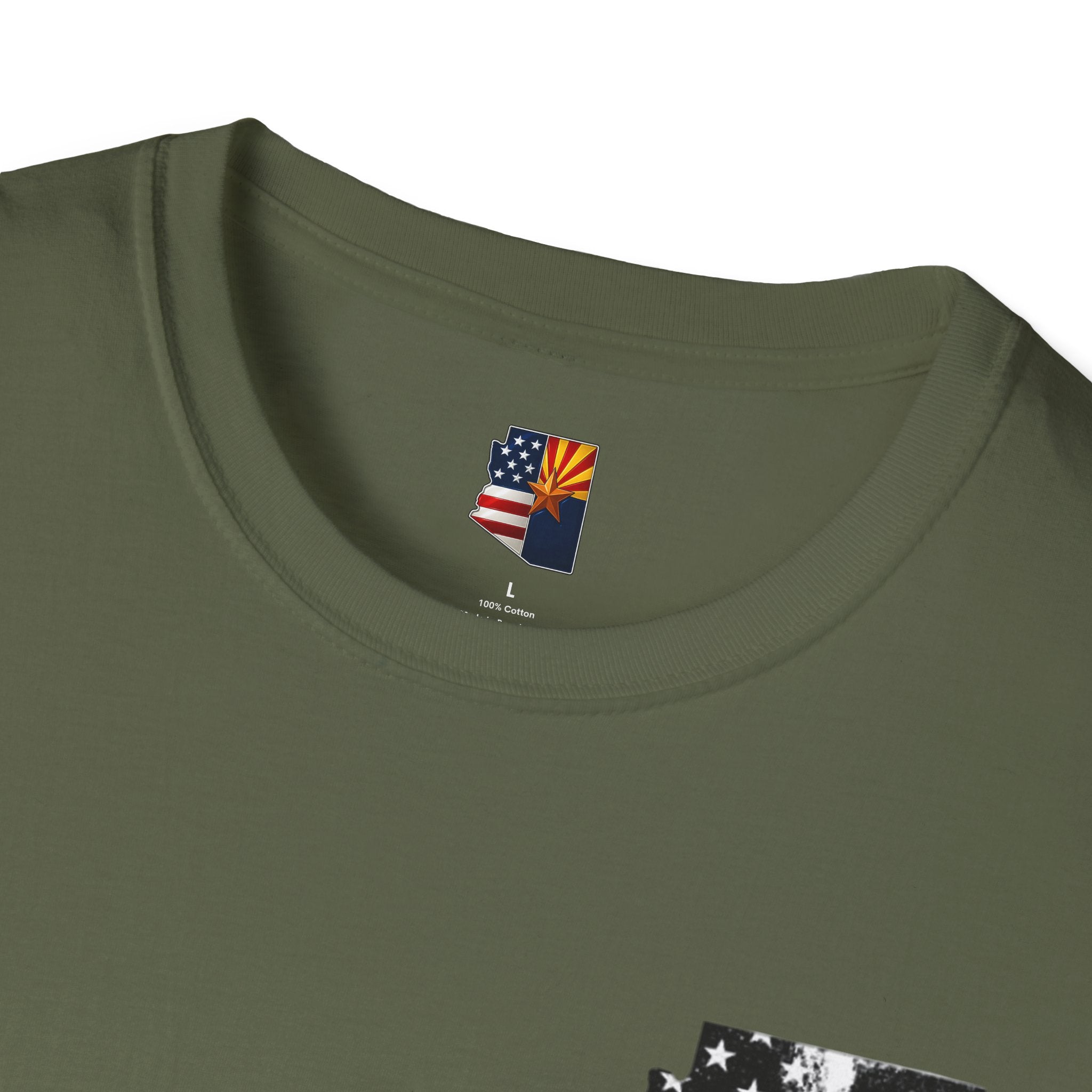 Arizona Flag Pocket Unisex Softstyle T-Shirt, Casual Wear, Summer Style, Gift for Travelers, Fourth of July Tee, Outdoor Adventure Shirt