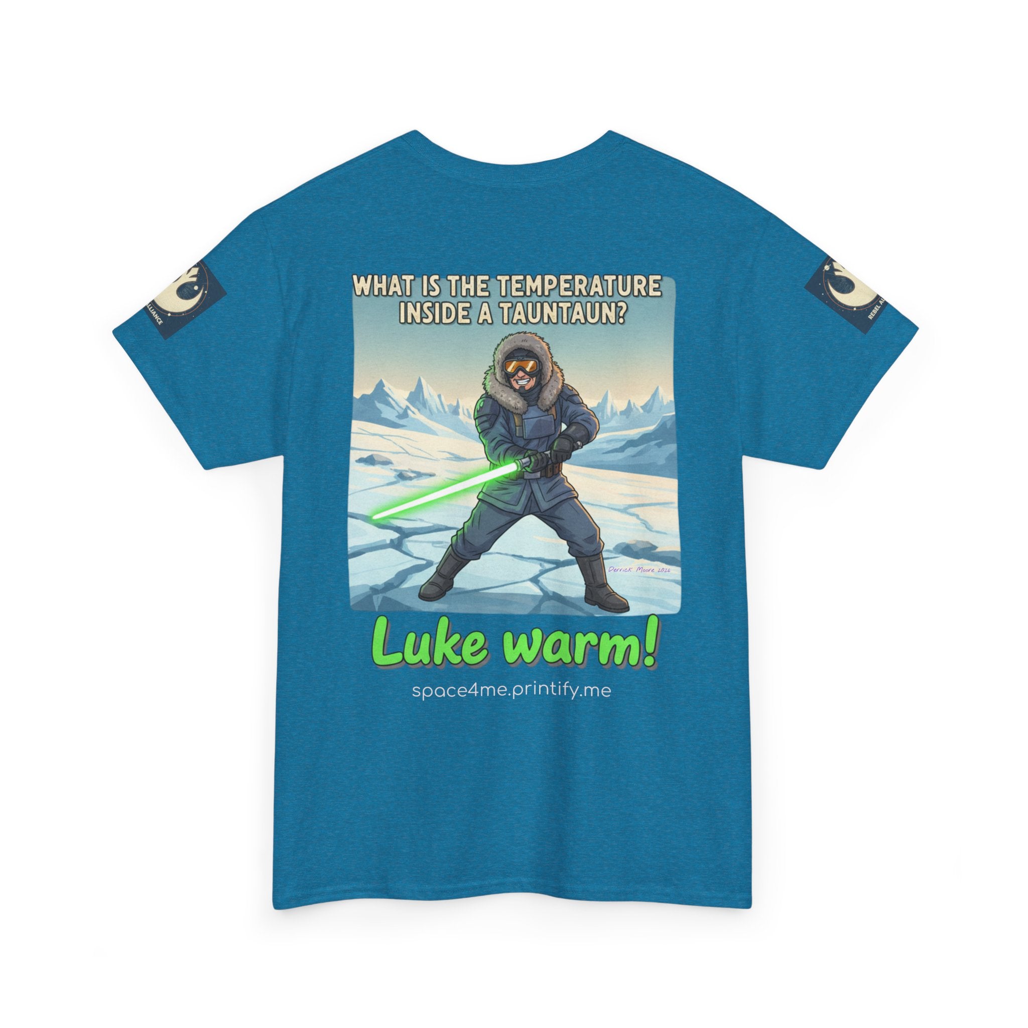 Luke Warm! Star Wars Luke Skywalker Tauntaun Joke T-Shirt Rebel Alliance