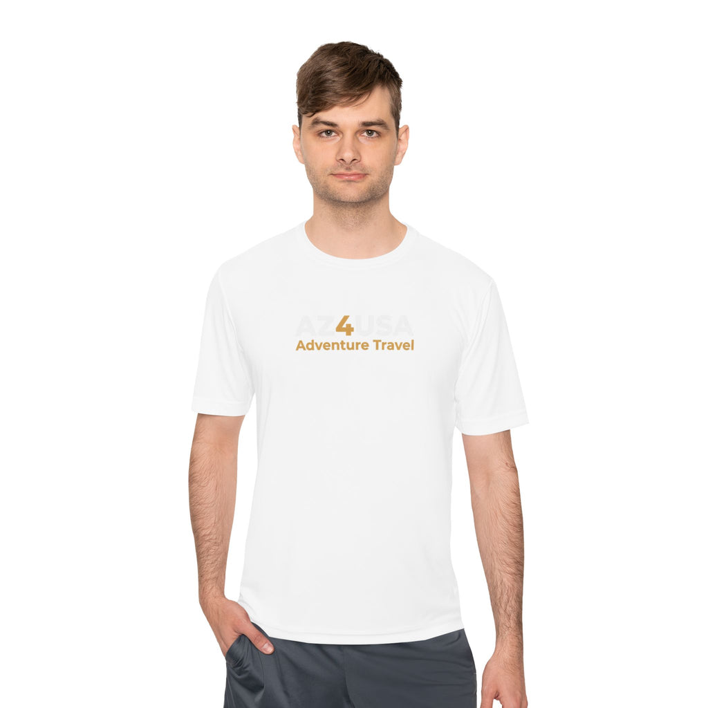 Adventure Travel Tee — “Adventure with a Sting!” Graphic Moisture-Wicking Shirt