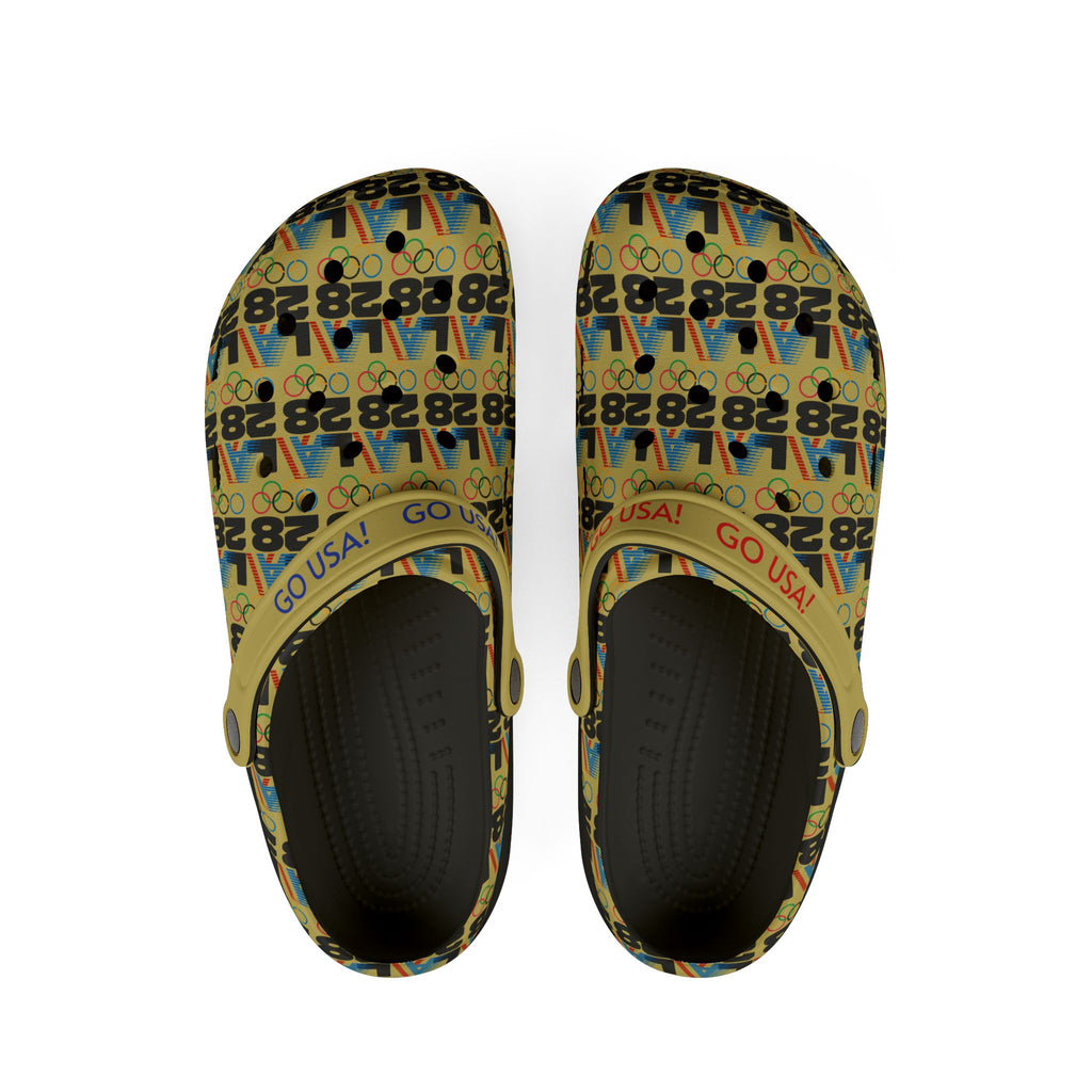 Go USA Pattern EVA Foam Clogs - Lightweight Slip-On Garden Shoes