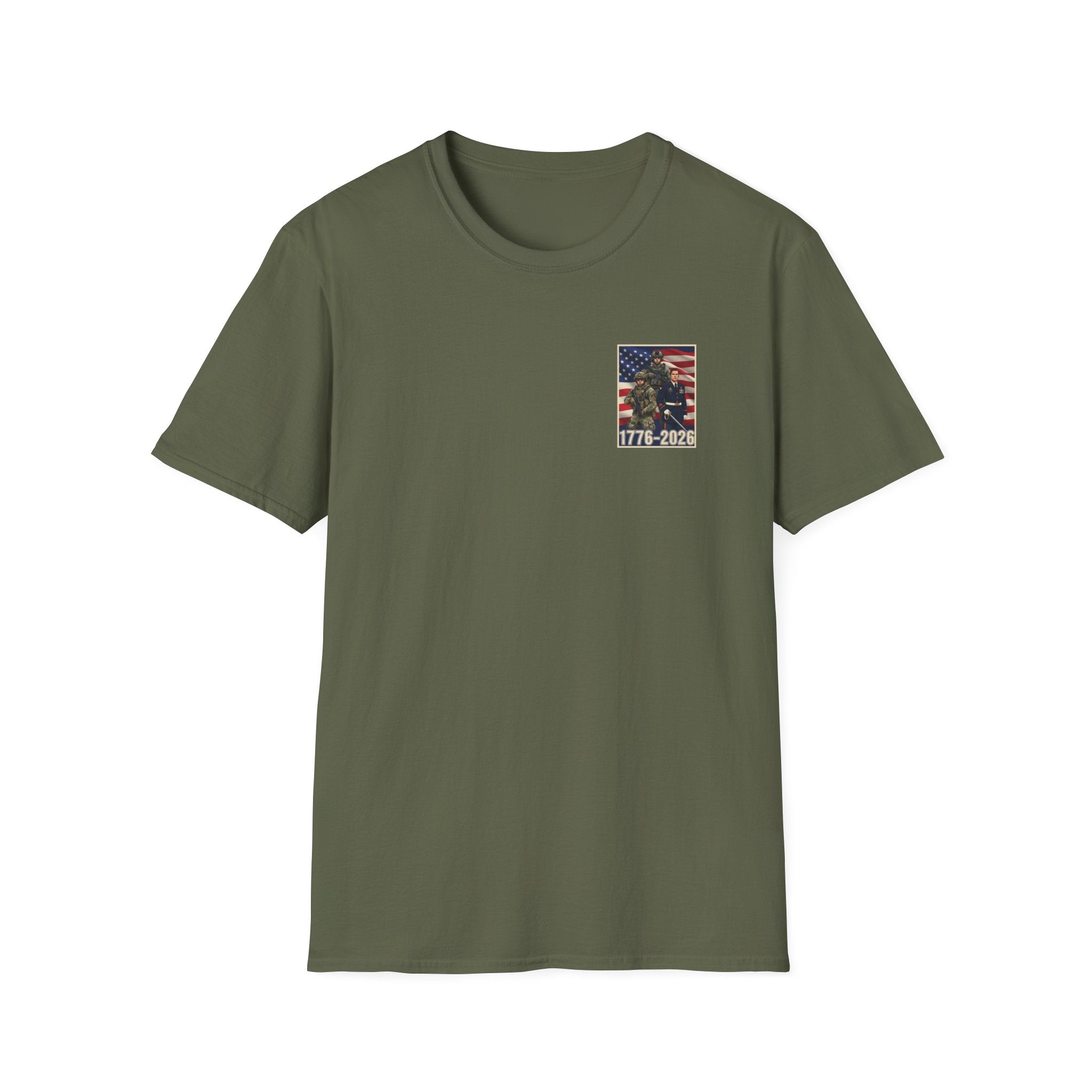 Patriotic Eagle 250 YEARS T-Shirt — "God Bless America" Born Free USA Tee