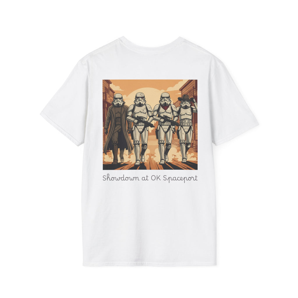 T-Shirt — 'Showdown at OK Spacepoint' Stormtrooper Western Scene