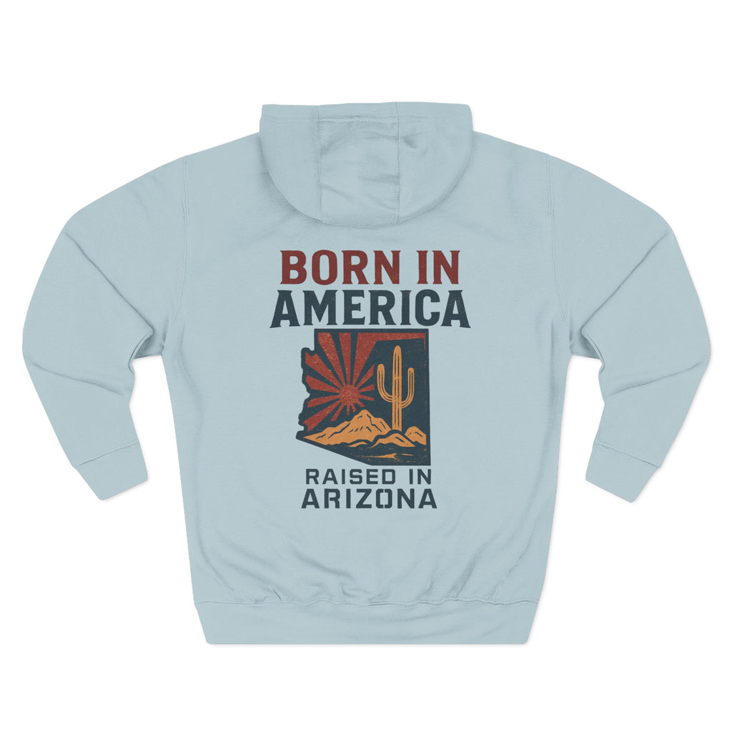 Arizona Pride Fleece Hoodie, Cozy Sweatshirt, Travel Gift, Patriot Apparel, American Southwest Style