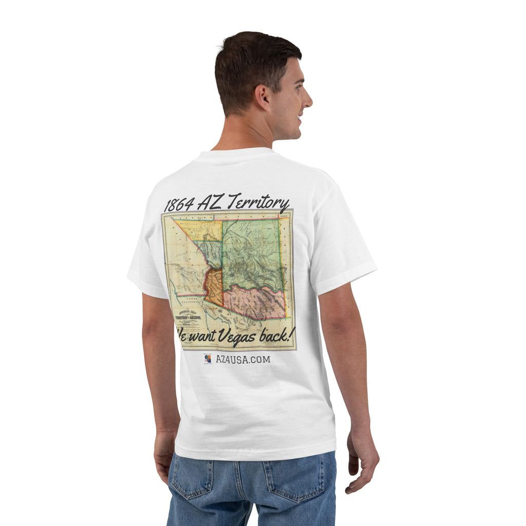 Arizona Territory 1864 T-Shirt — Vintage Map 'We Want Vegas Back' Tee