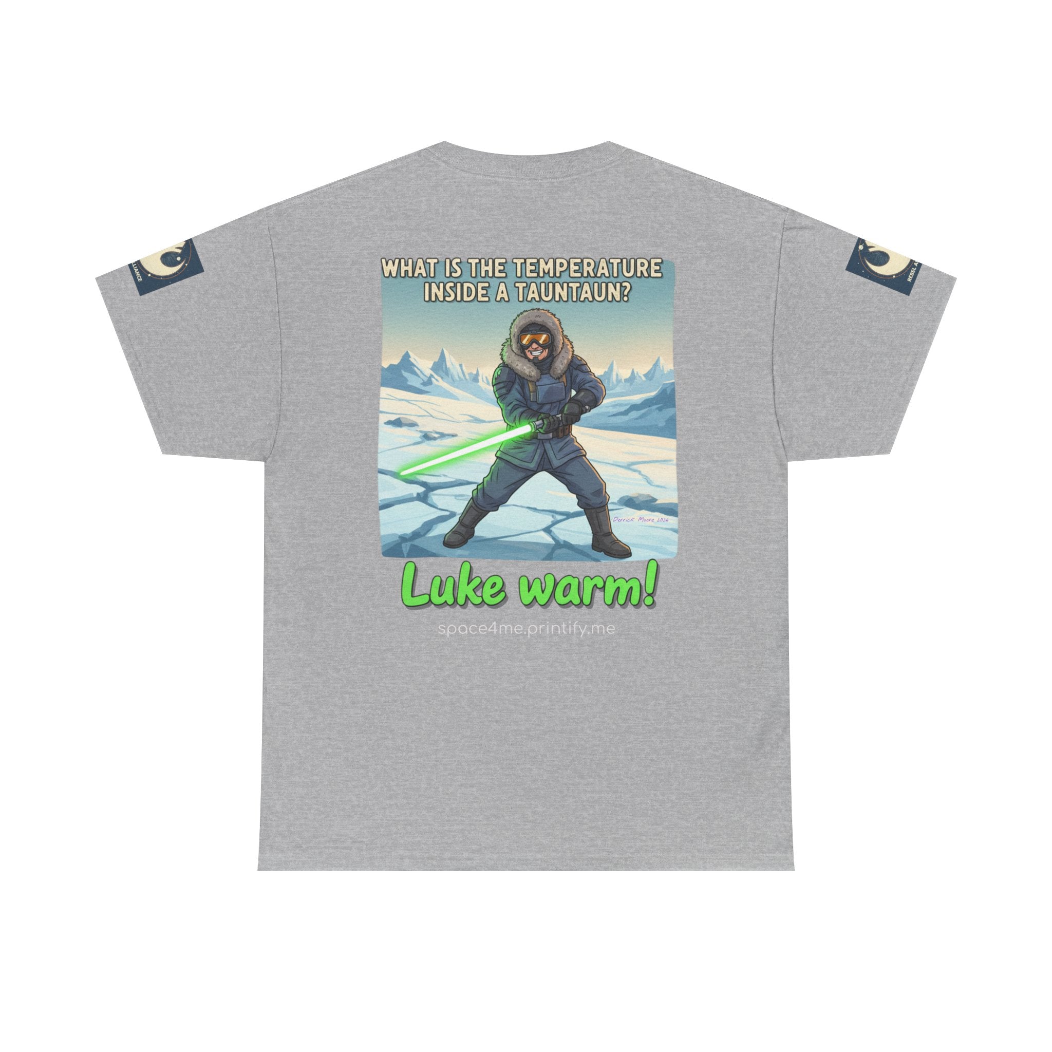 Luke Warm! Star Wars Luke Skywalker Tauntaun Joke T-Shirt Rebel Alliance