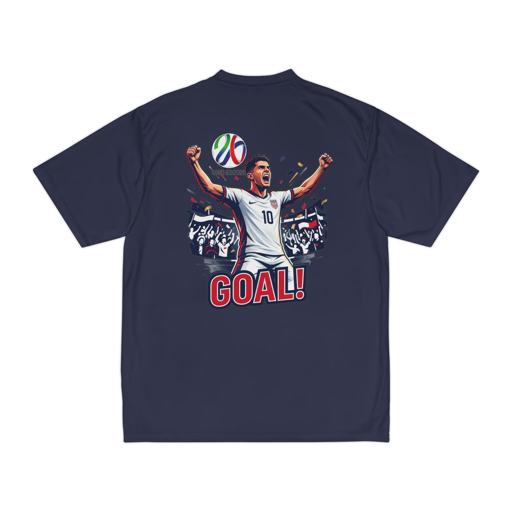 Soccer Goal! Performance Tee — World Cup Trophy Graphic