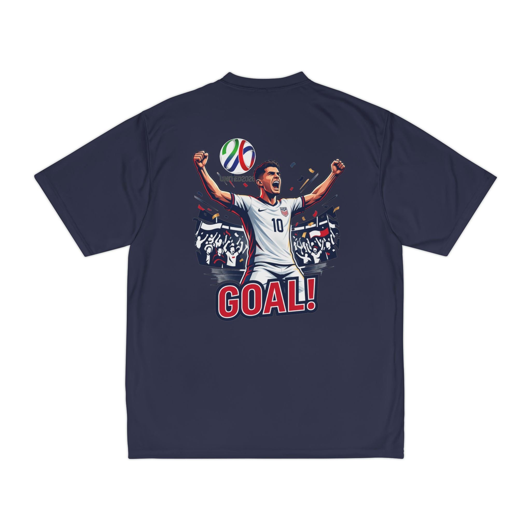 Soccer Goal! Performance Tee — World Cup Trophy Graphic