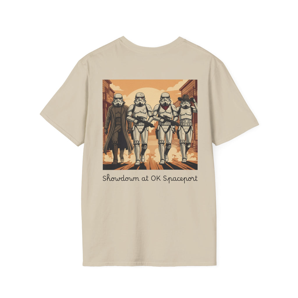 T-Shirt — 'Showdown at OK Spacepoint' Stormtrooper Western Scene
