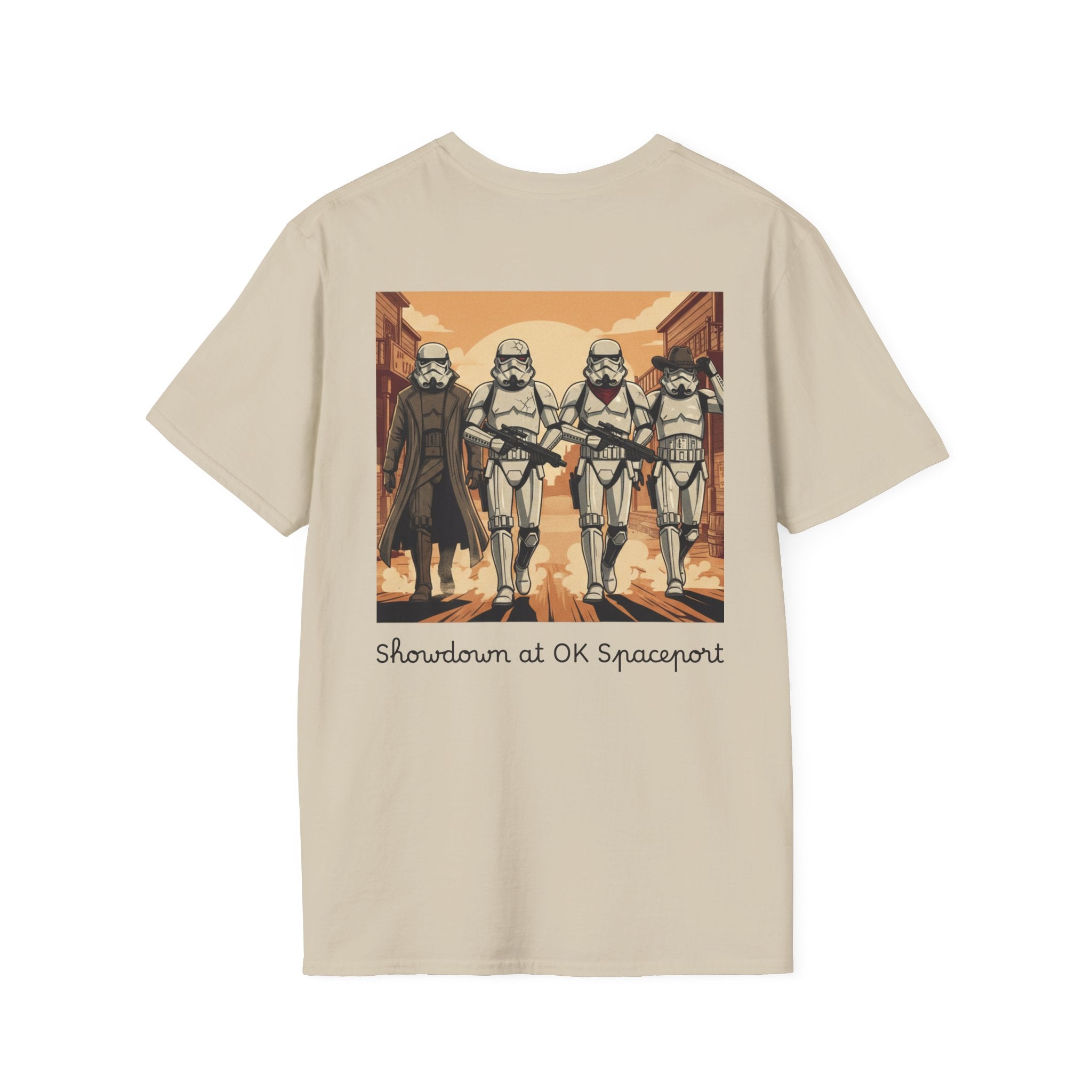 T-Shirt — 'Showdown at OK Spacepoint' Stormtrooper Western Scene