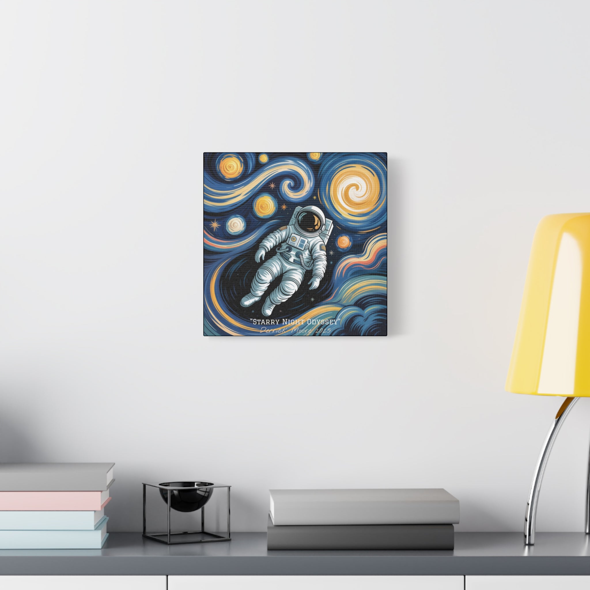 "Starry Night Odyssey" 2025 - Matte Stretched Canvas Wall Art