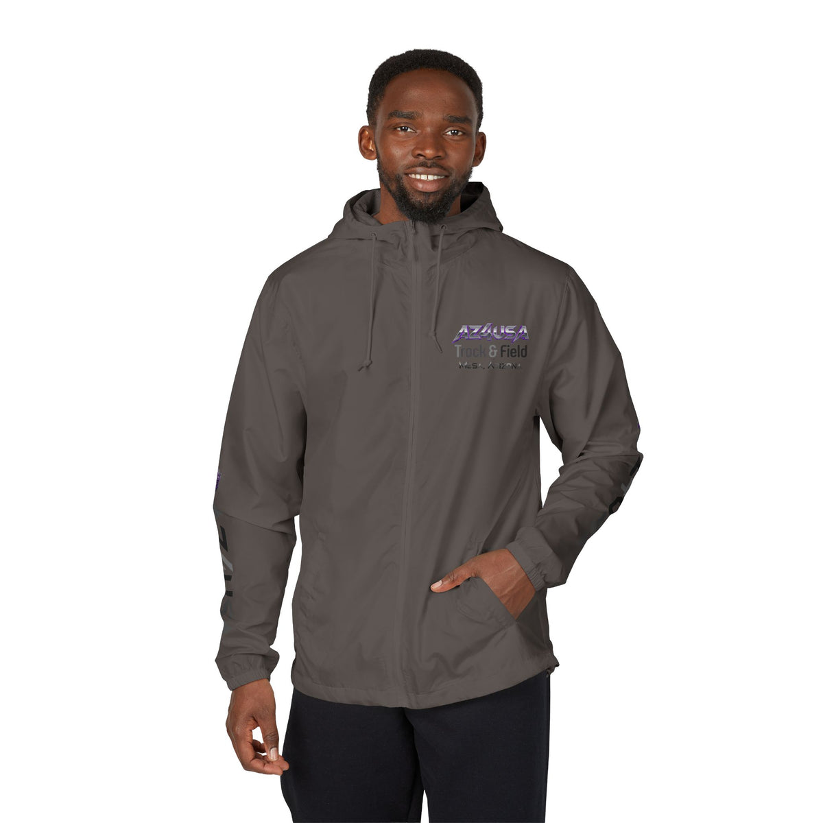 AZ4USA Track & Field Windbreaker Jacket — Mesa Arizona Camo Full-Zip