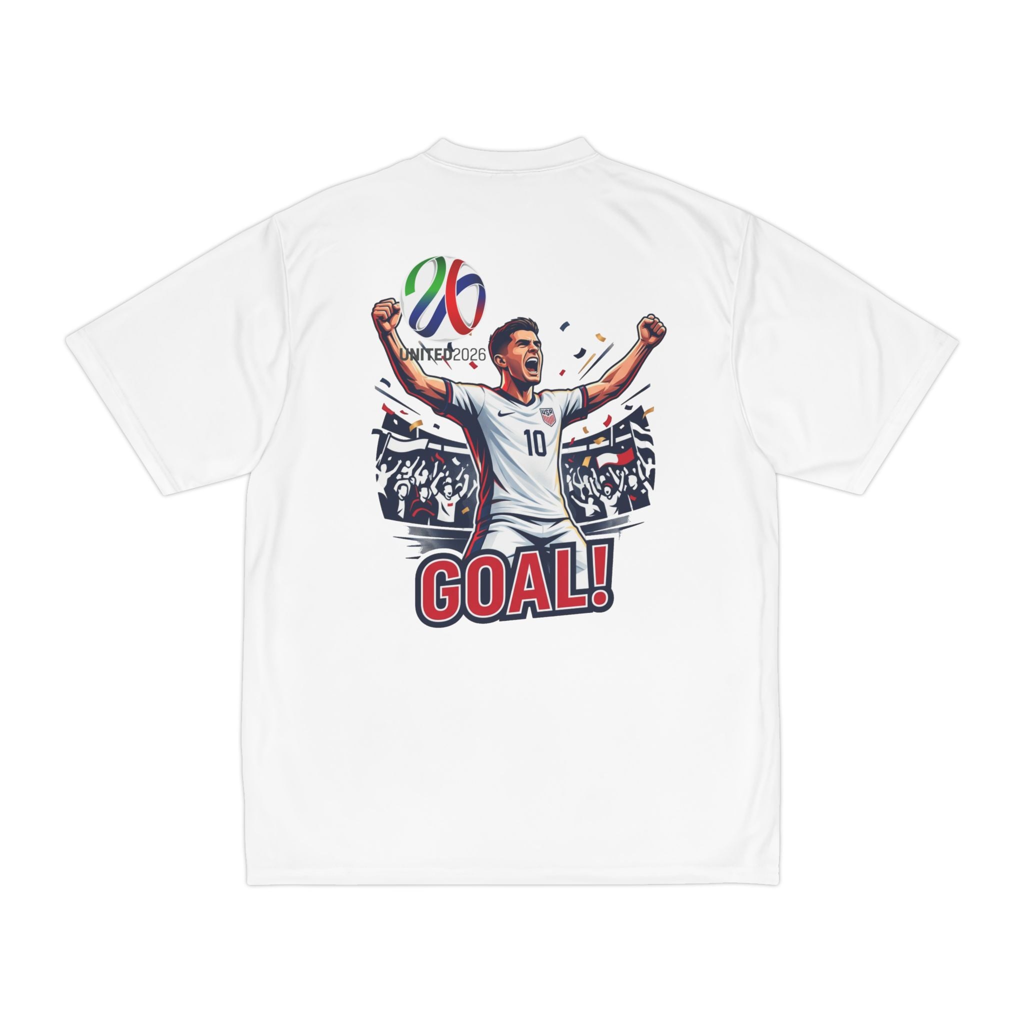Soccer Goal! Performance Tee — World Cup Trophy Graphic