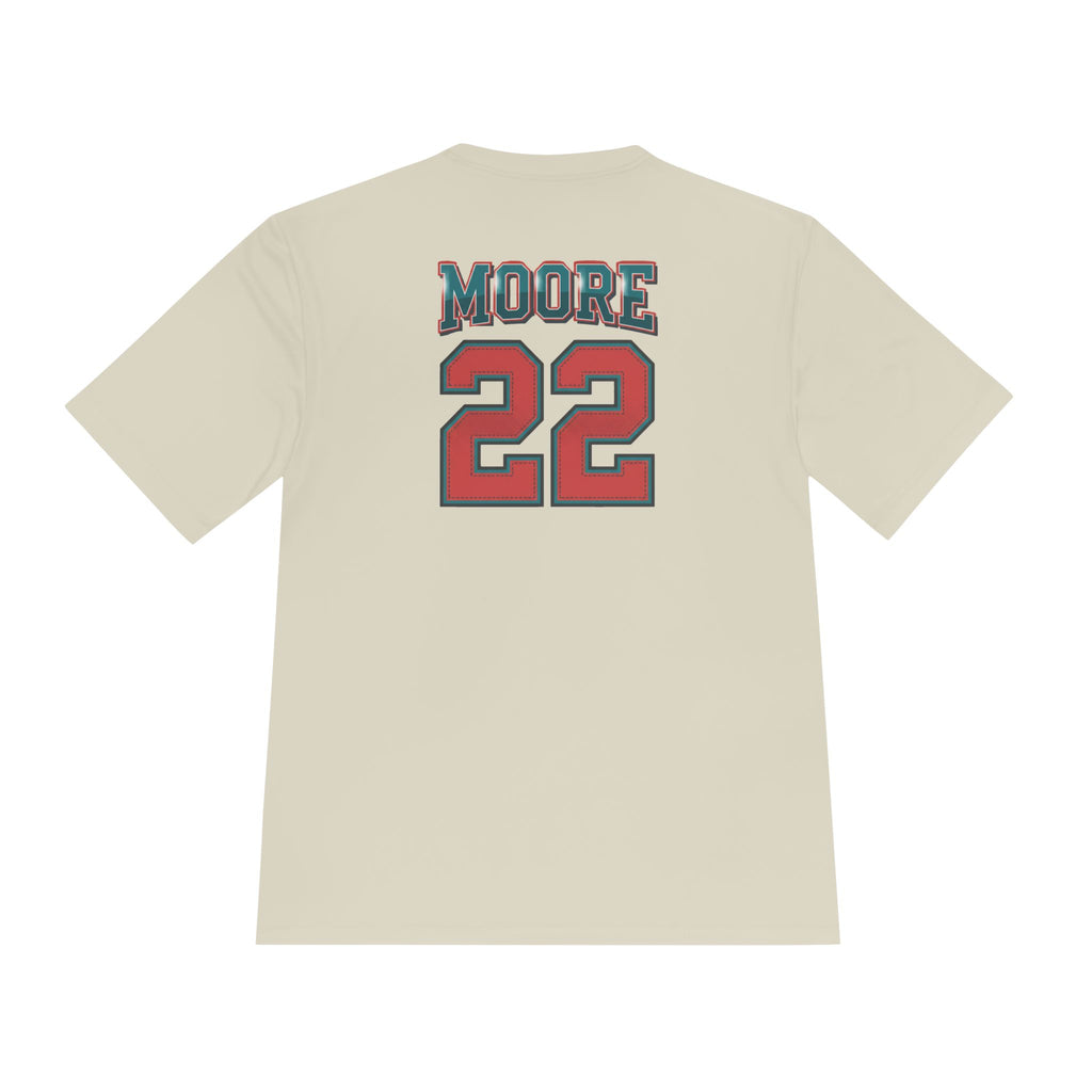 47 Sports Graphic Tee — Custom 'Moore 22' Athletic Moisture‑Wicking Shirt