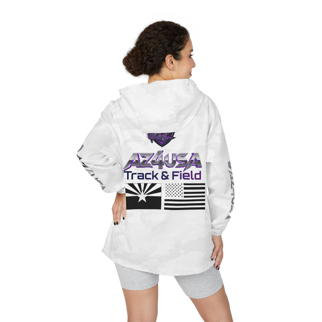 AZ4USA Track & Field Windbreaker Jacket — Mesa Arizona Camo Full-Zip