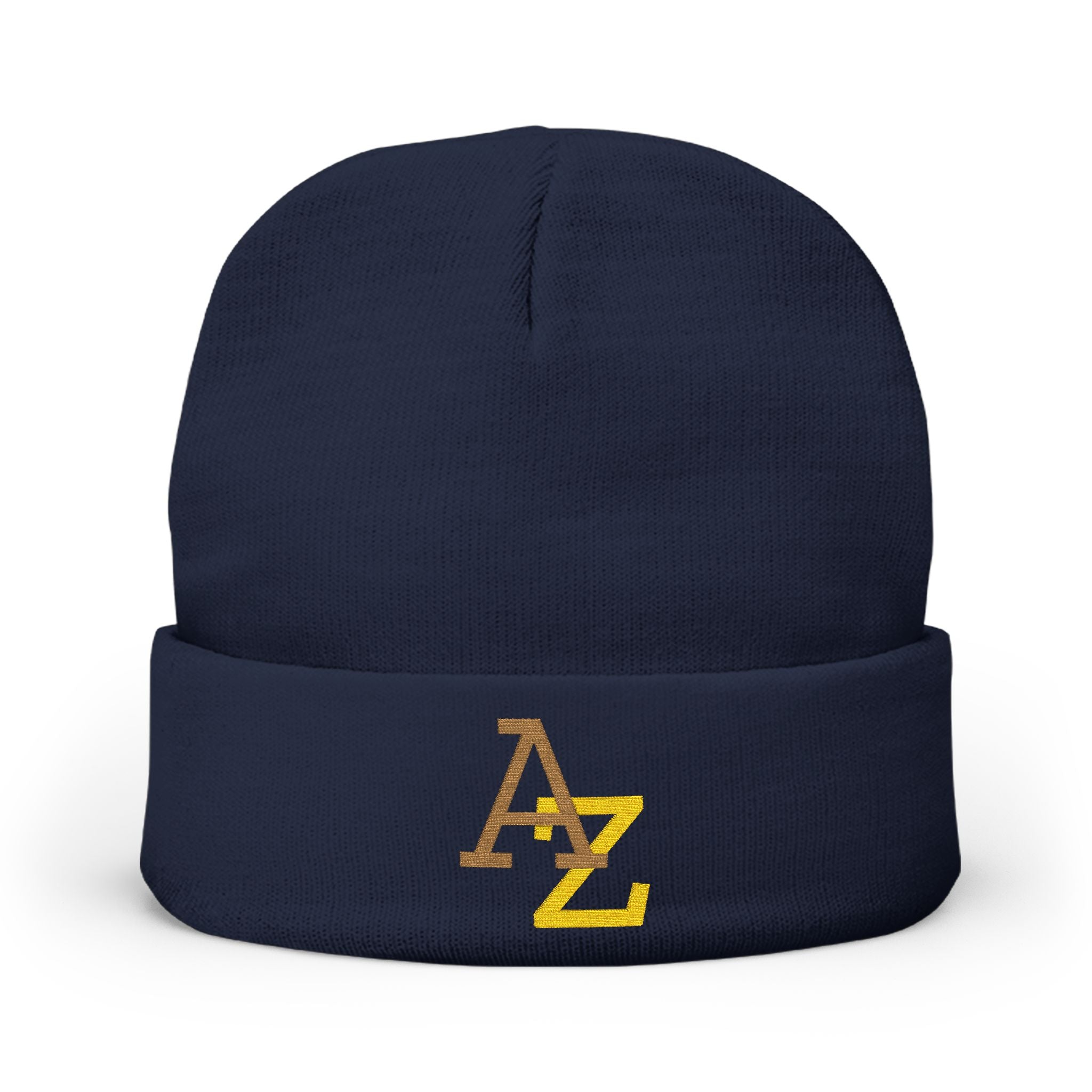 Embroidered AZ Logo Knit Beanie — Cozy Winter Hat