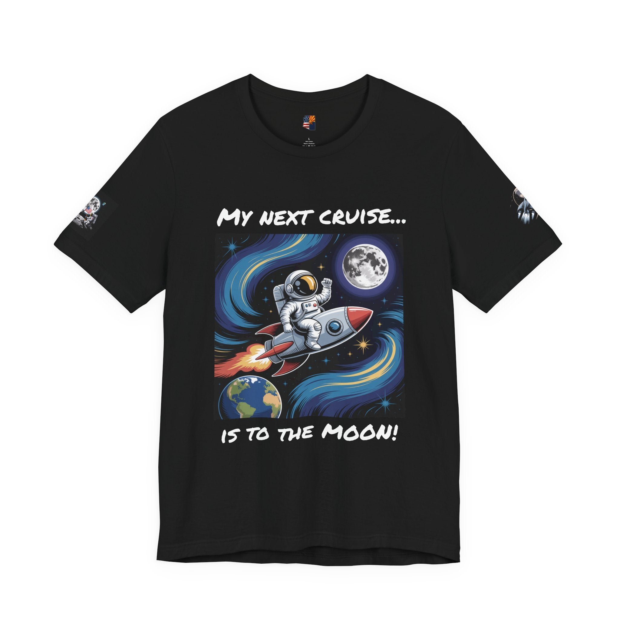 Cosmic Adventure Tee - Unisex Jersey Short Sleeve Tee, Space Lover Gift, Astronaut T-Shirt, Sci-Fi Apparel, Gift for Him/Her
