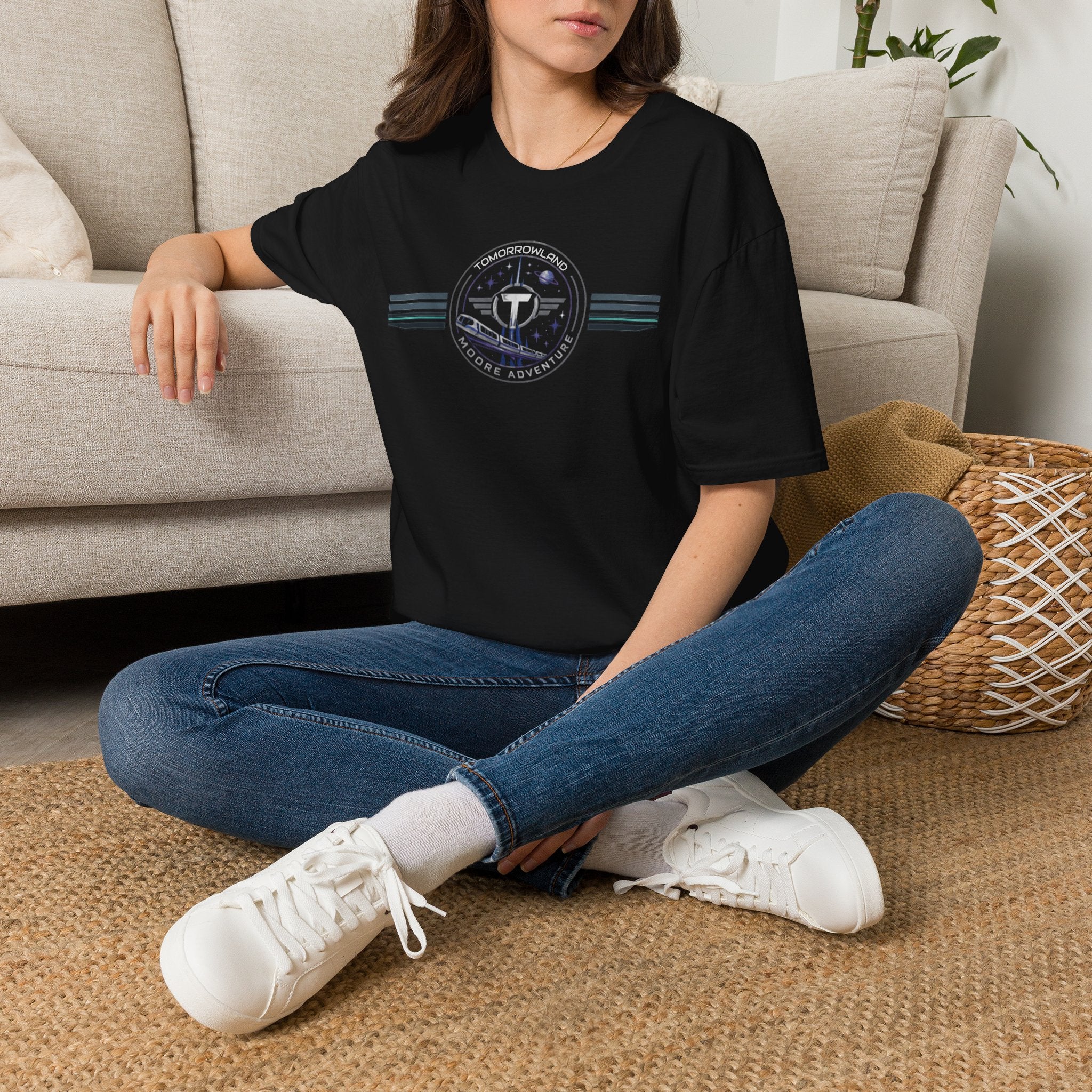Tomorrowland 'Moore Adventure' Logo T‑Shirt — Retro Space Adventure Graphic Tee