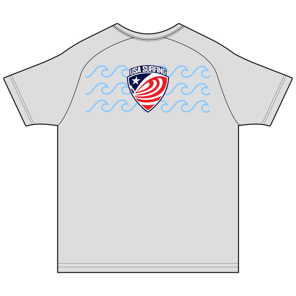 Patriotic USA Rashguard Tee — America 250 Wave Graphic