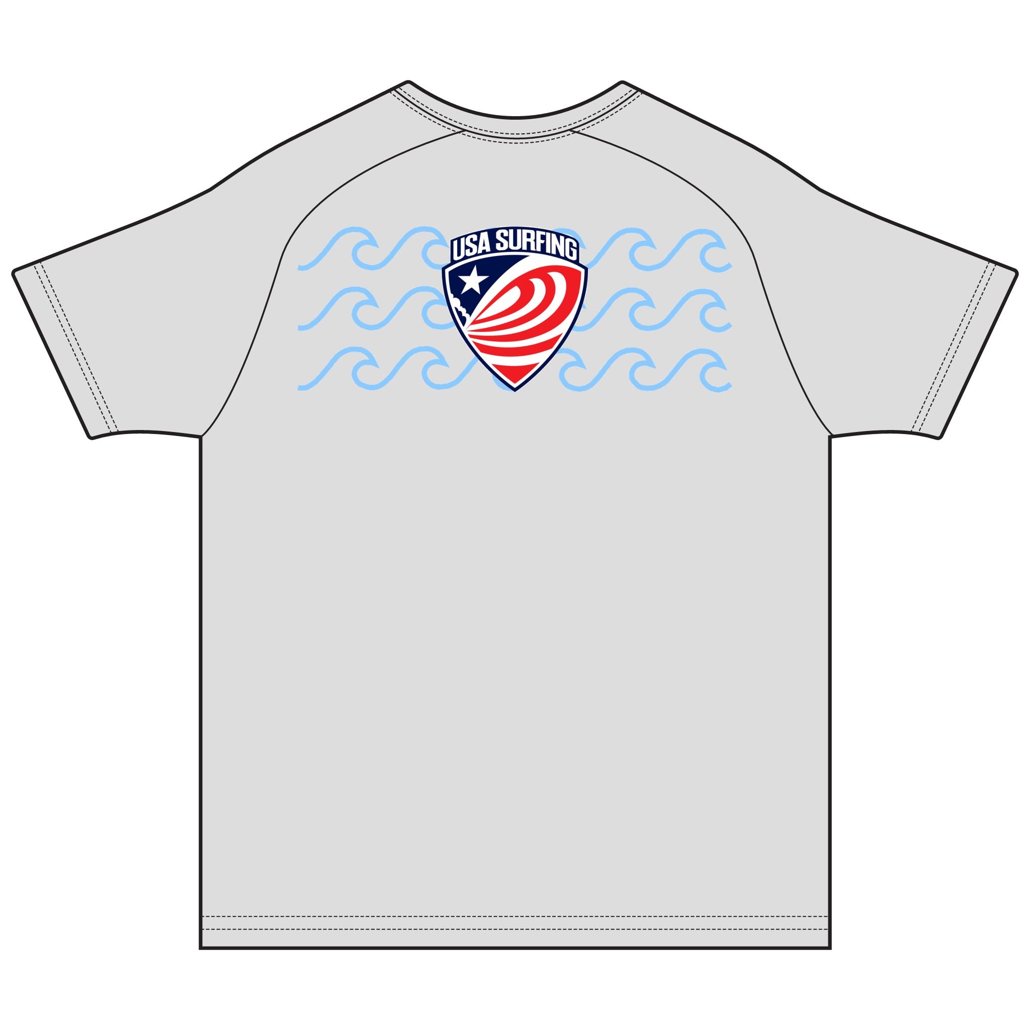 Patriotic USA Rashguard Tee — America 250 Wave Graphic