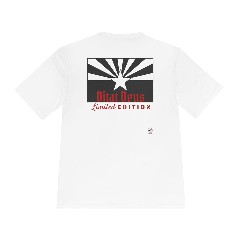 Arizona Born Tee — State Outline & Retro Flag Graphic Moisture-Wicking Shirt