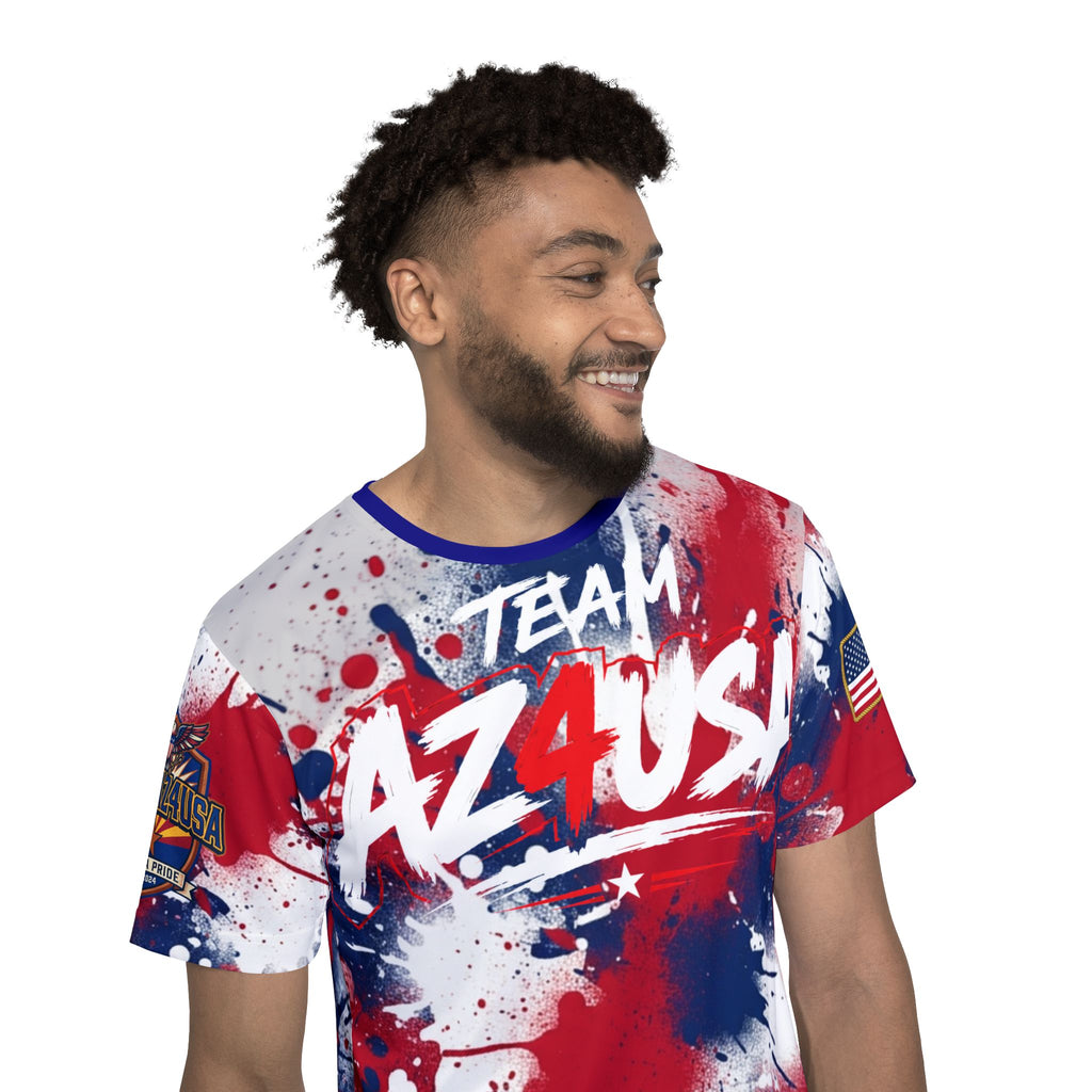 Team AZ4USA Patriotic Sports Jersey — Red, White & Blue Splash