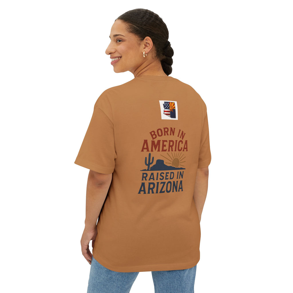 Arizona Pride Boxy Tee - Unisex Oversized T-Shirt, Casual Wear, Summer Essential, Gift for Travelers, American Southwest Apparel