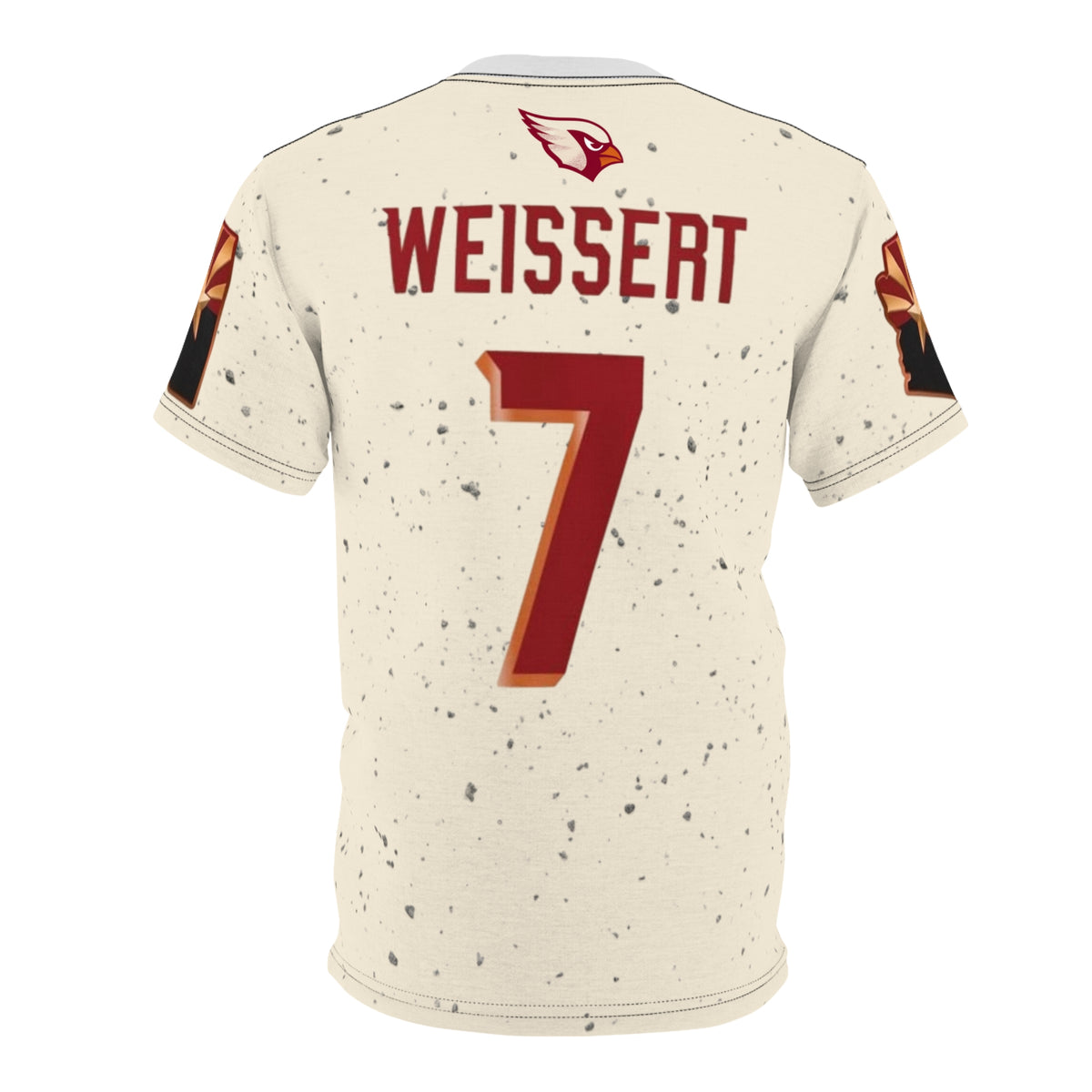 Arizona Cardinals Split-Color Logo Tee — Weissert #7 Fan Shirt