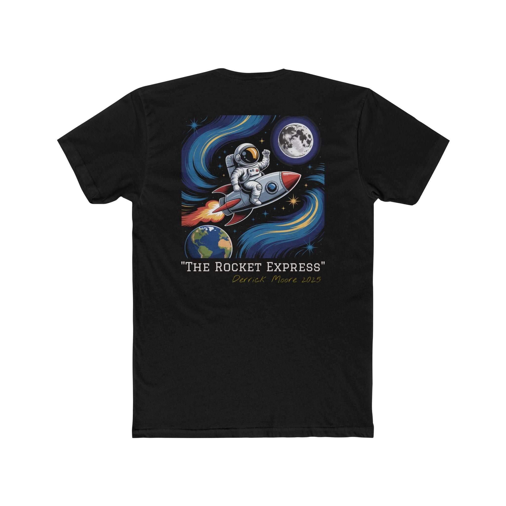 "The Rocket Express" 2025 on back - space4me front logo T-Shirt