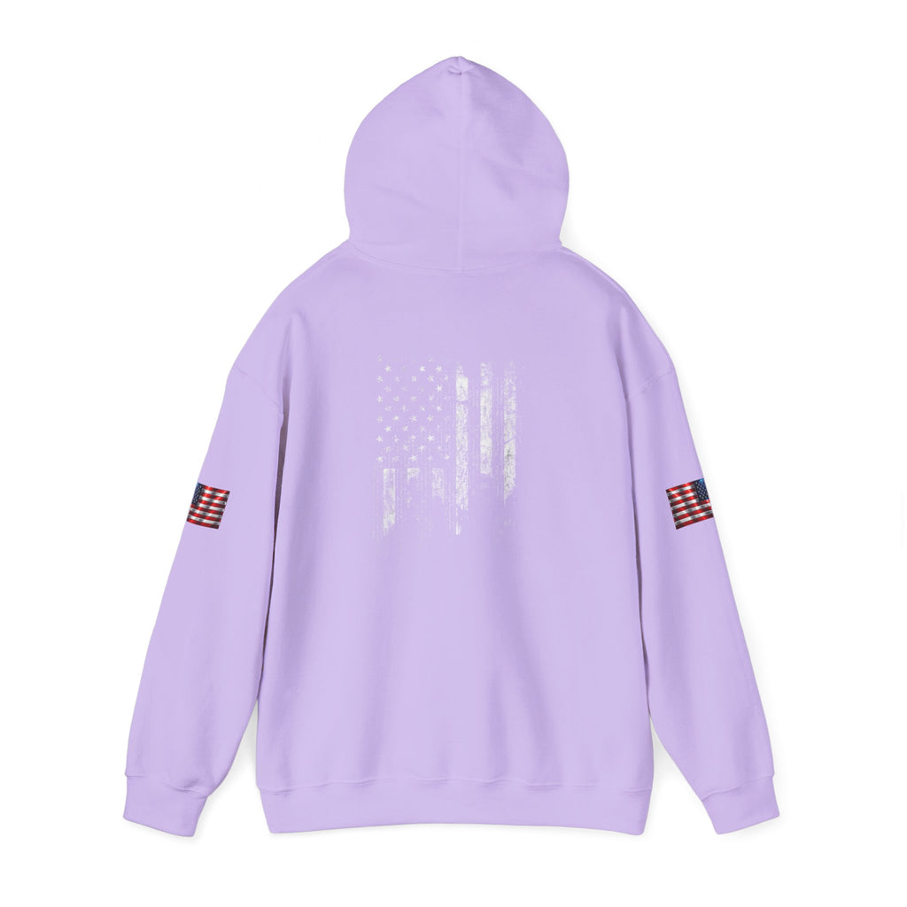 Born Free Hoodie — Minimalist White Pullover with 'BORN FREE' Text