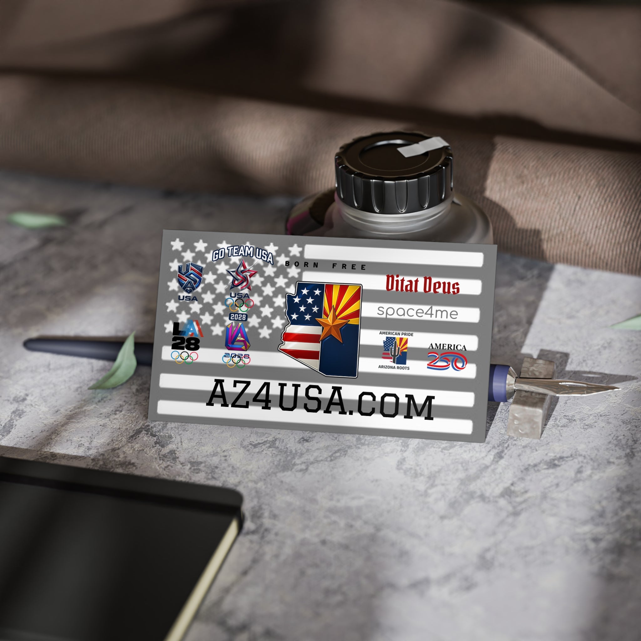 Arizona Flag USA Business Cards — Patriotic AZ4USA.com Networking Cards