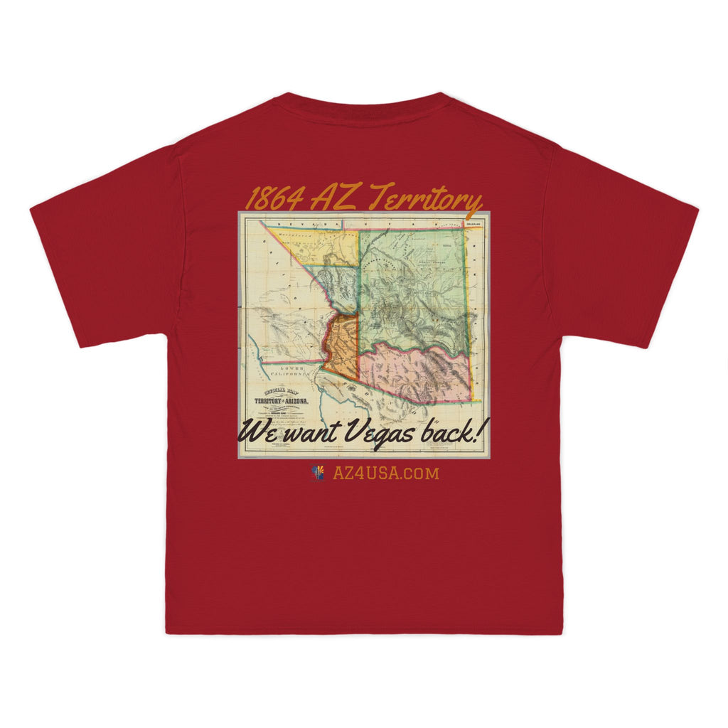 Arizona Territory 1864 T-Shirt — Vintage Map 'We Want Vegas Back' Tee