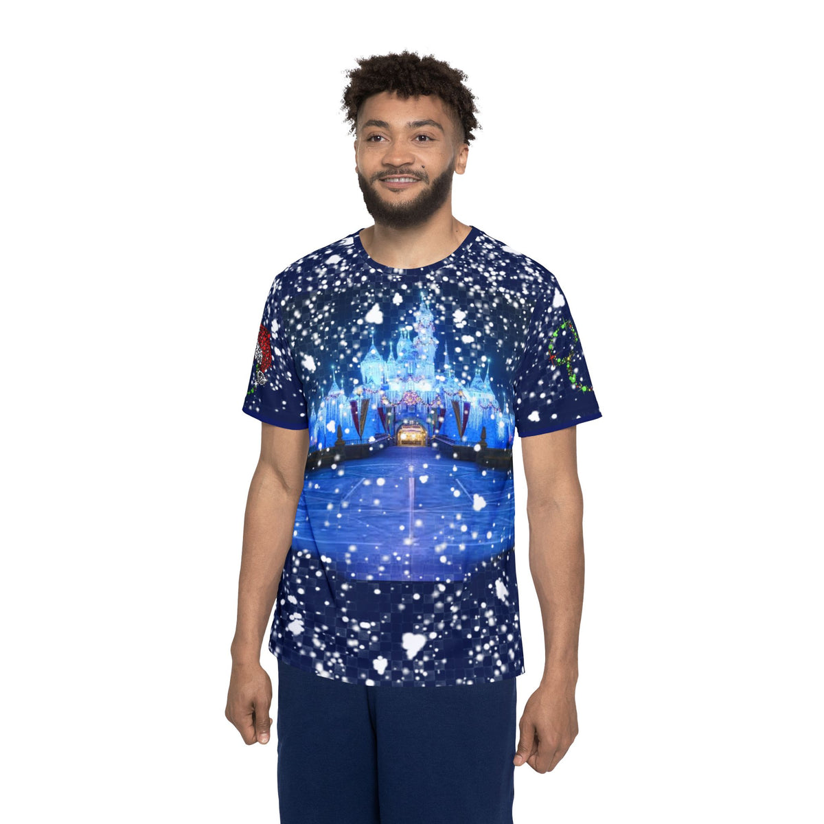 Disneyland Christmas Castle All-Over Print - mens jersey