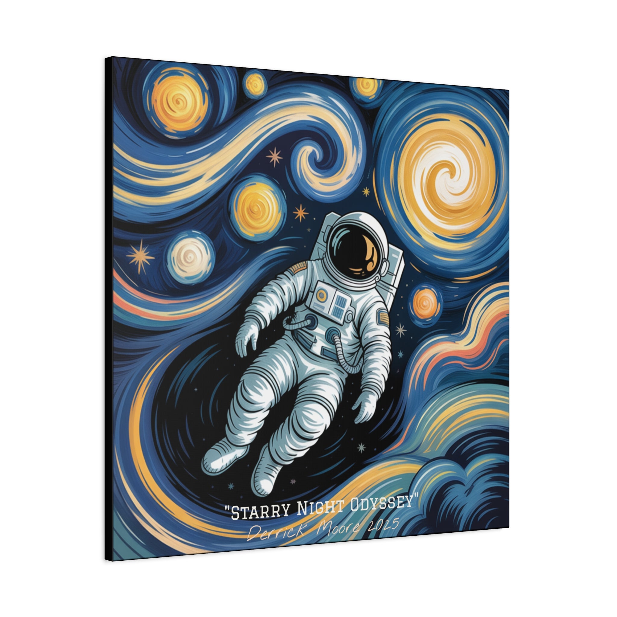 "Starry Night Odyssey" 2025 - Matte Stretched Canvas Wall Art