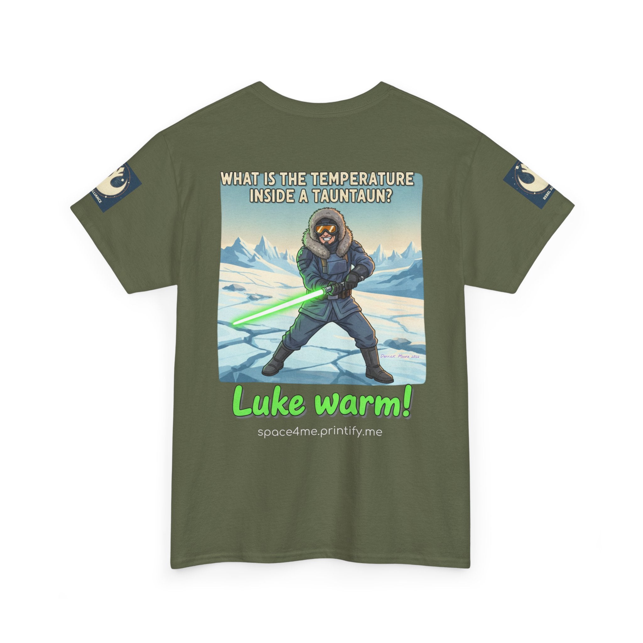 Luke Warm! Star Wars Luke Skywalker Tauntaun Joke T-Shirt Rebel Alliance