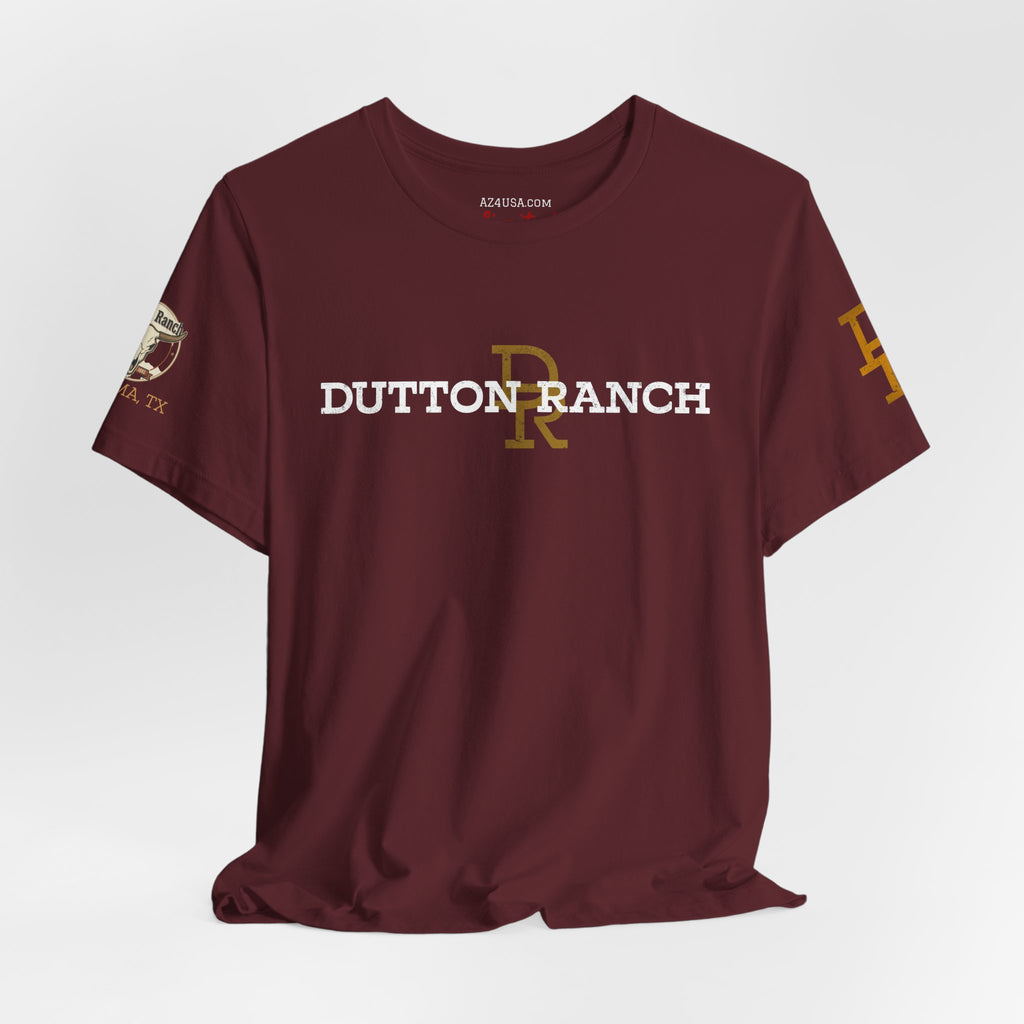 DR Monogram Tee — Vintage Gold Logo Short Sleeve Shirt