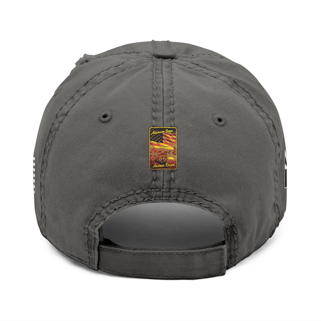 Azusa Distressed Dad Hat — Embroidered 'AZUSA EST. 1912' Baseball Cap with Flag